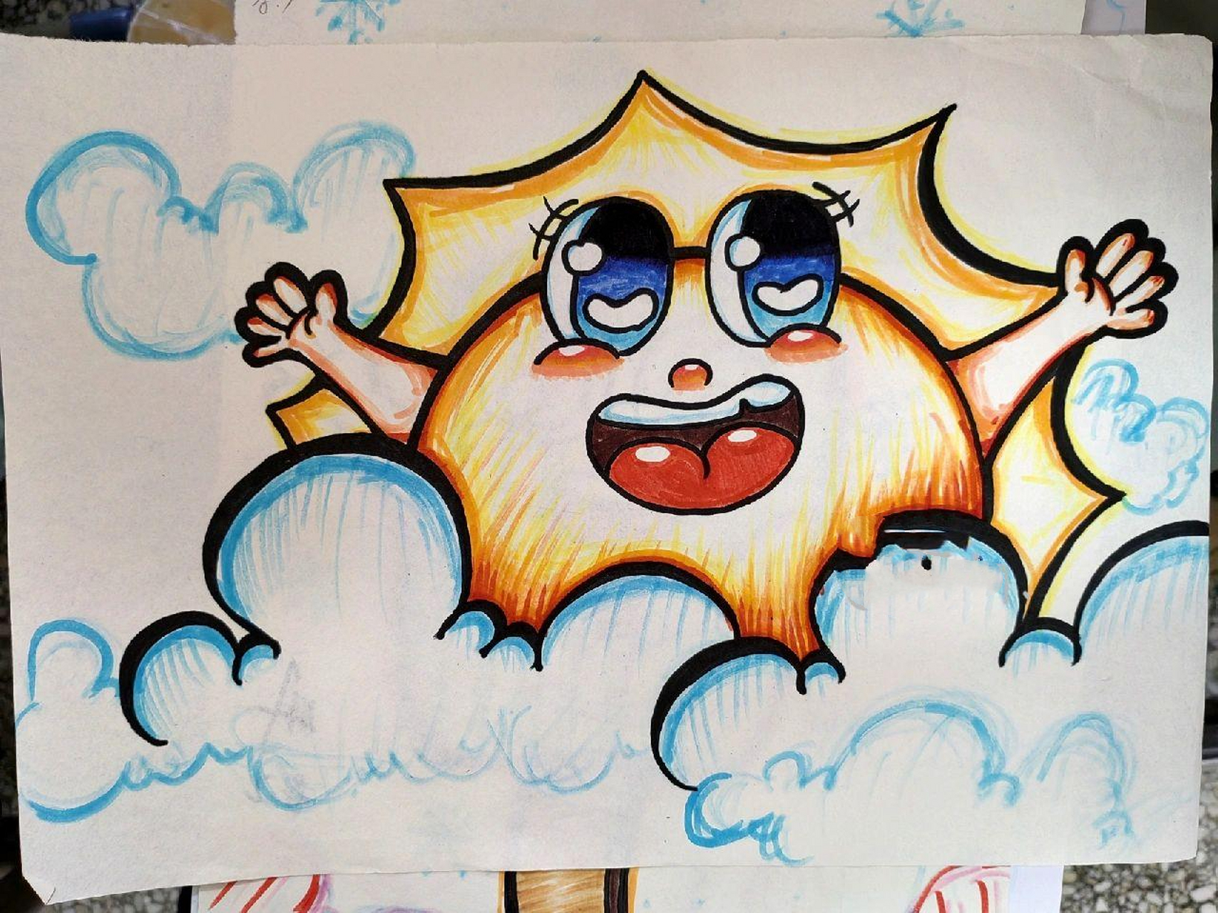 简笔画《日出》