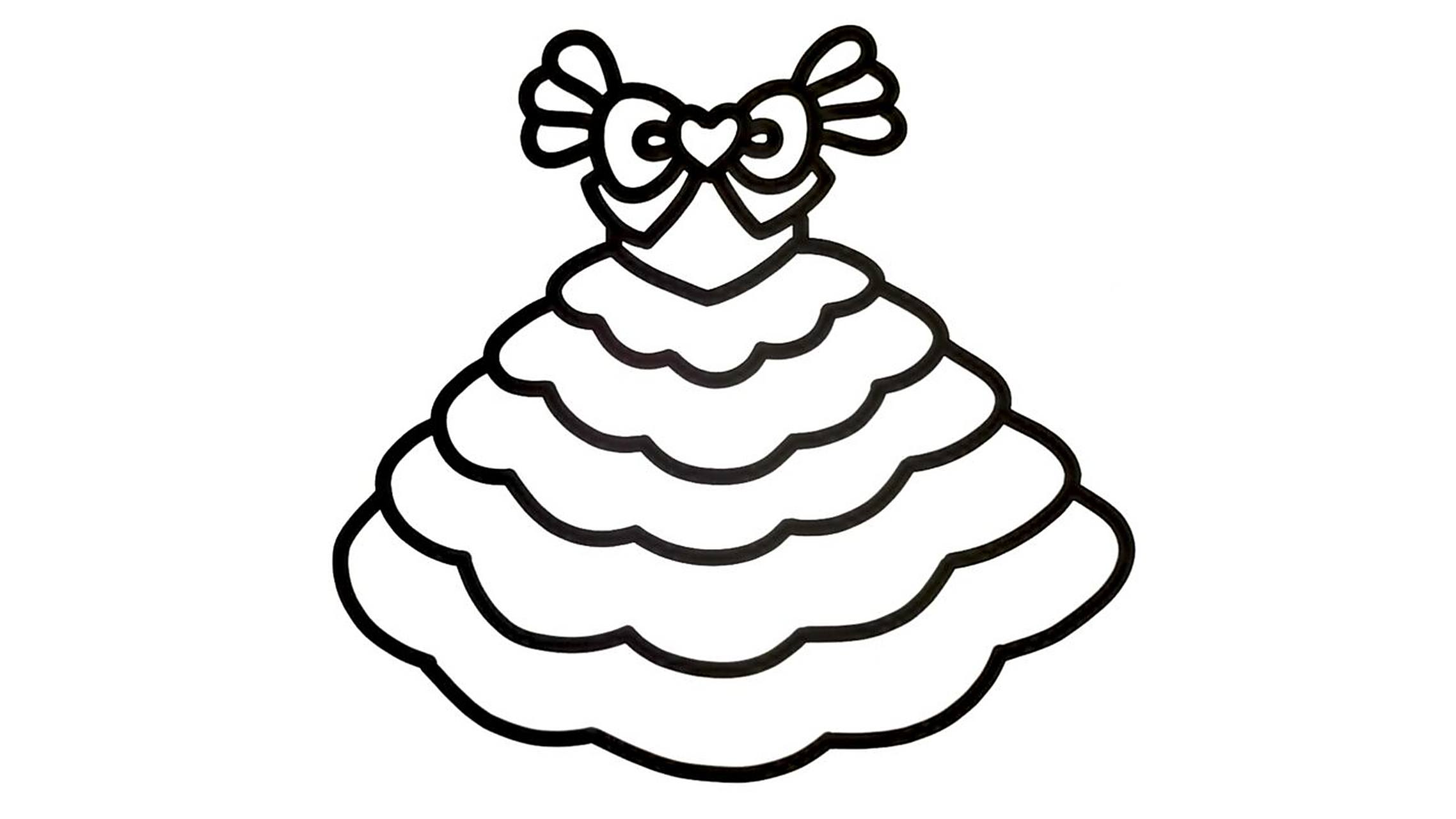 【简笔画素材分享13】3款简单可爱的公主裙 分享3款可爱公主裙高清