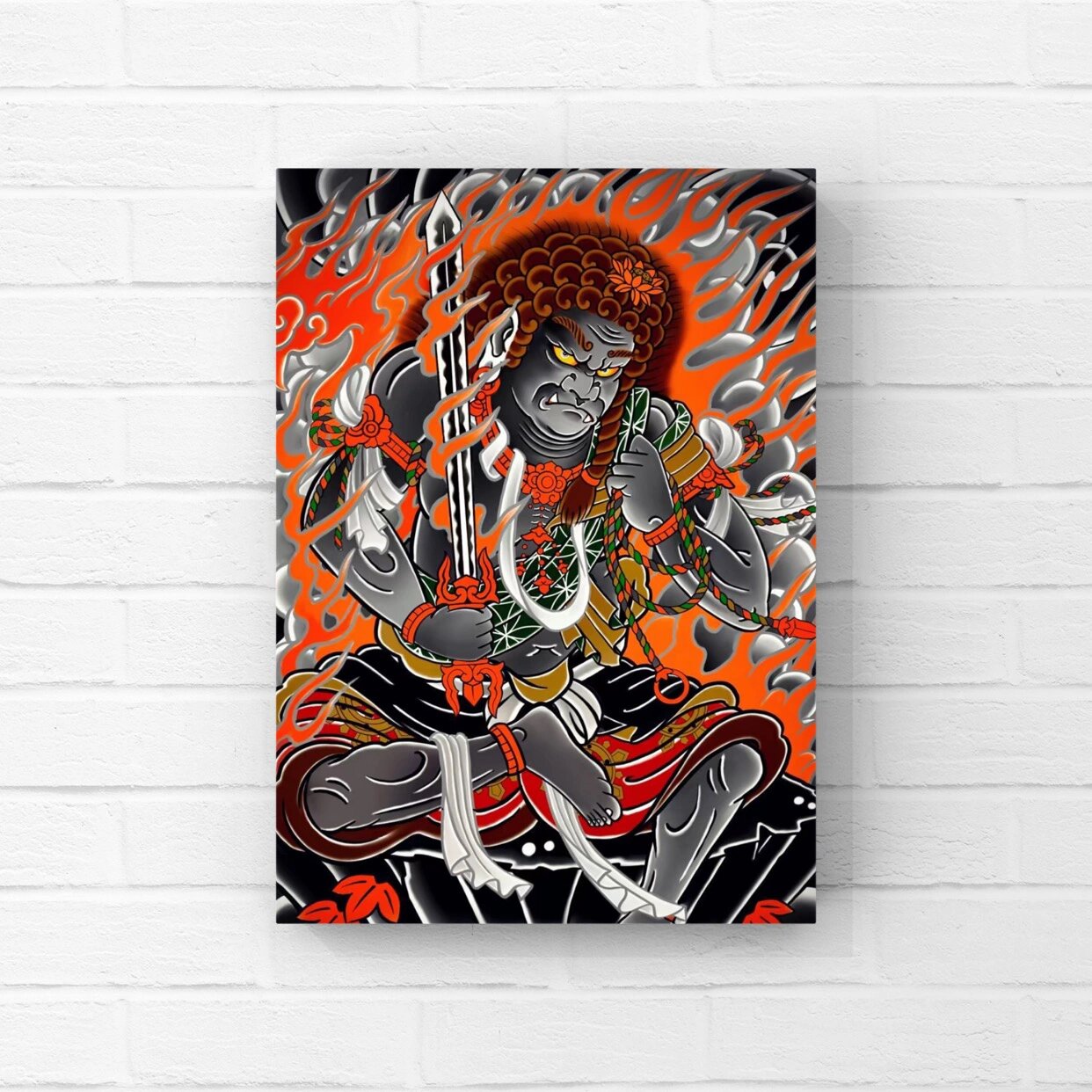 老传统满背纹身手稿素材