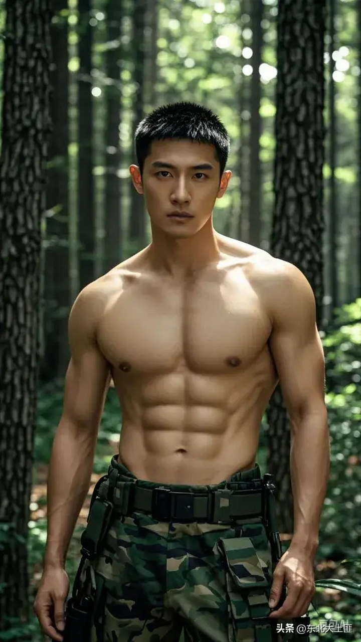 军人的腹肌,太帅了