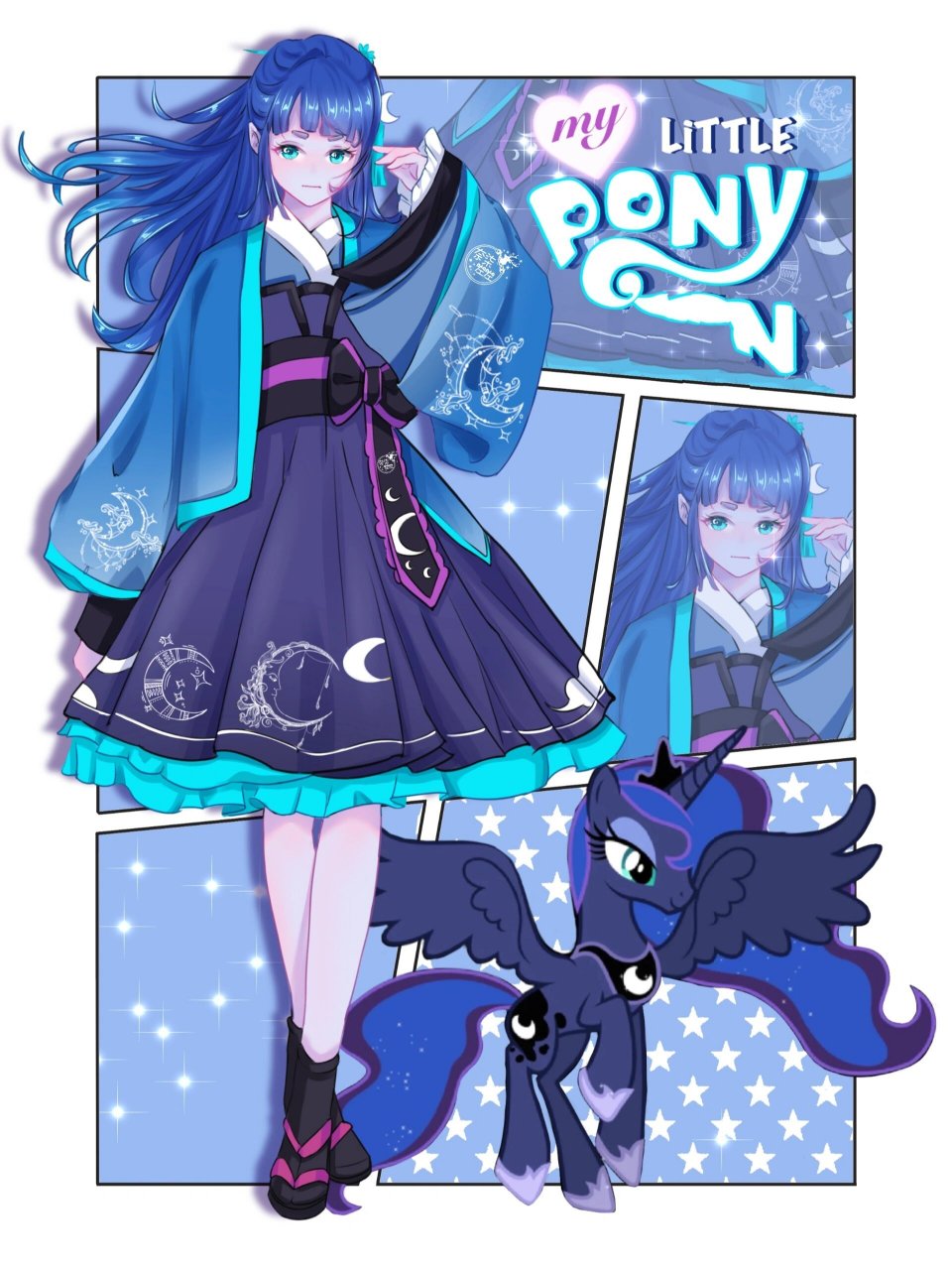 小马宝莉拟人九宫格合集 给大家把之前画的小马宝莉拟人整理了一下,加