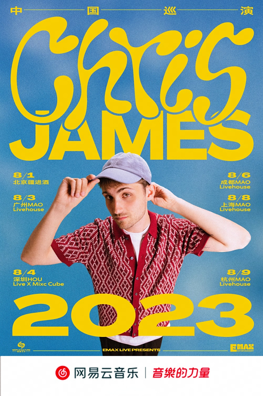 chris james 2023巡演官宣开票  创作型流行歌手/n/chris_james>