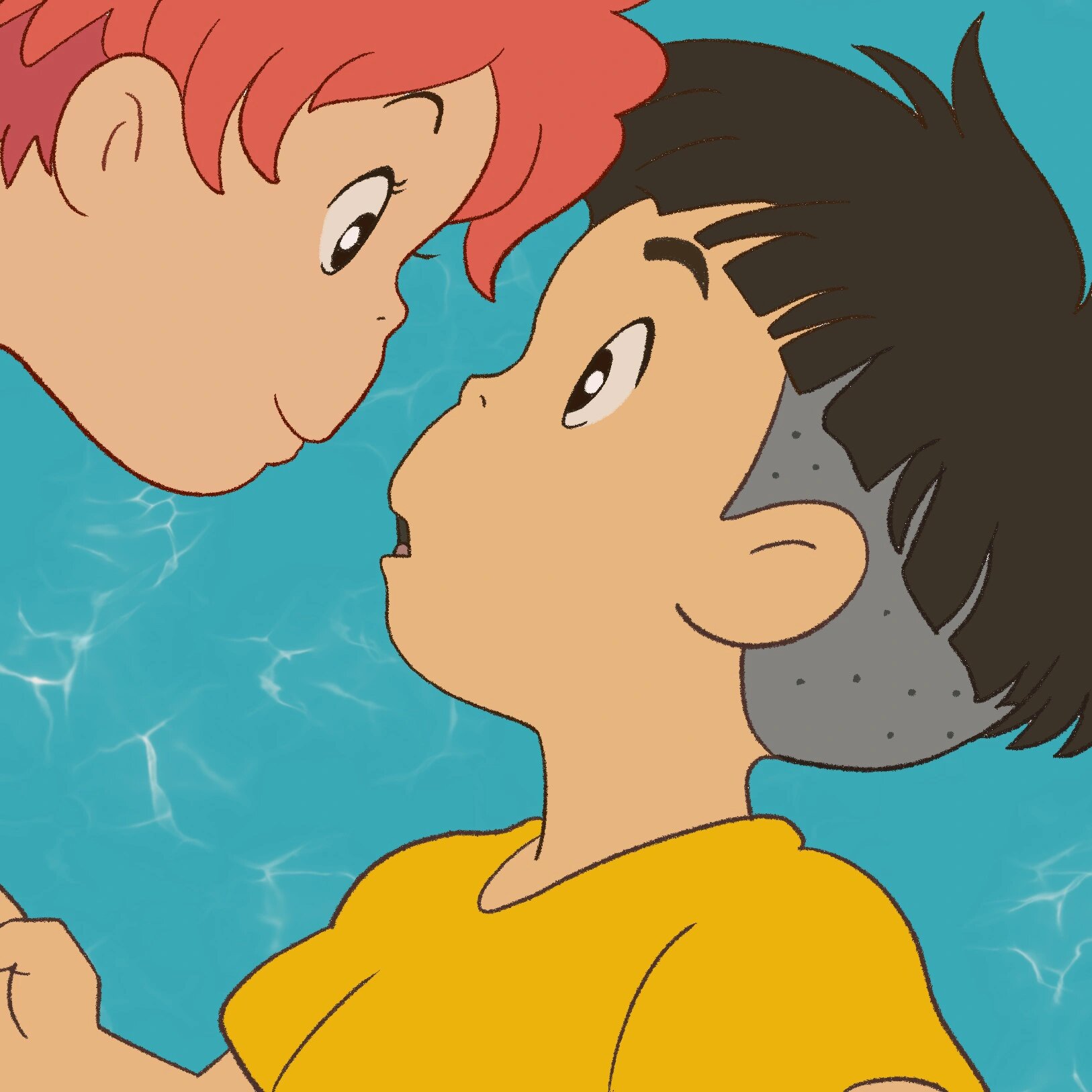 《悬崖上的金鱼姬》波妞和宗介头像