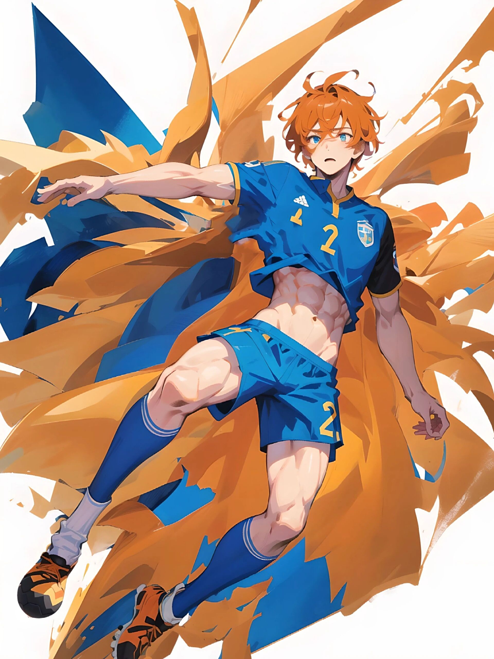 足球腹肌白袜少年第2弹丨男生壁纸               图片由mewxai生成