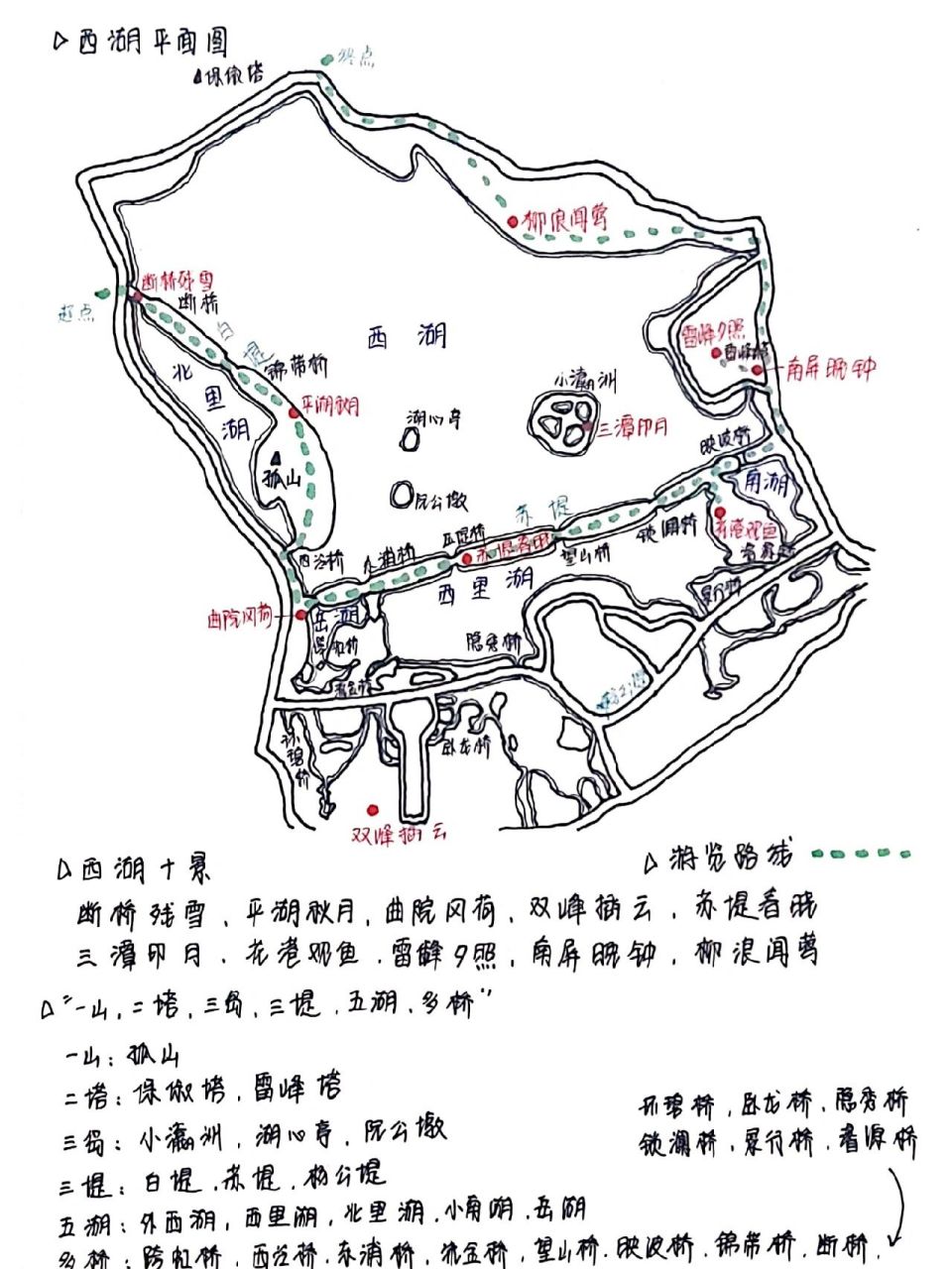 西湖平面图