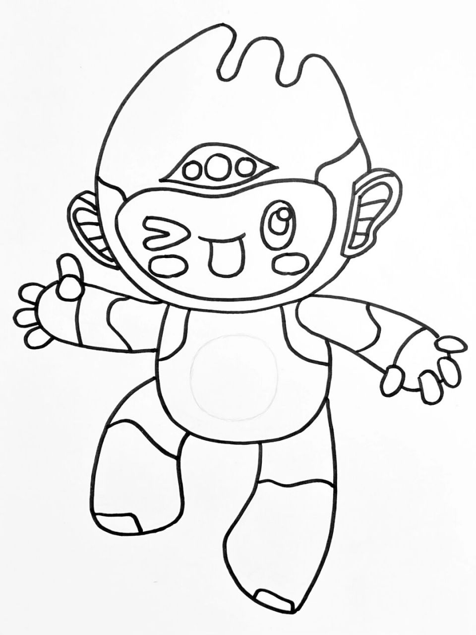 【亚运会吉祥物】少儿美术创意儿童画(含线稿) 9678787878