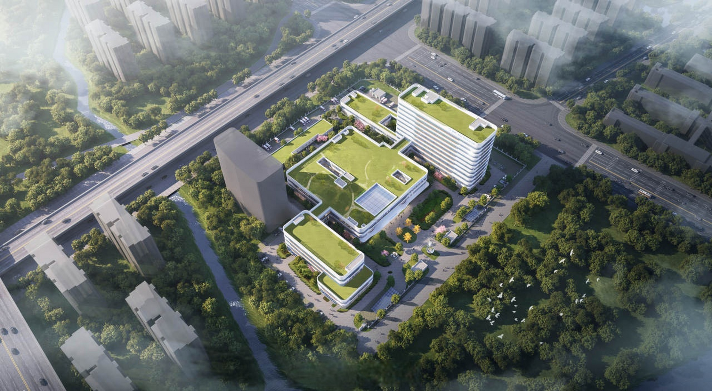 鄞州区第二医院医共体姜山分院迁建工程开工】#连通区县# 8月14日