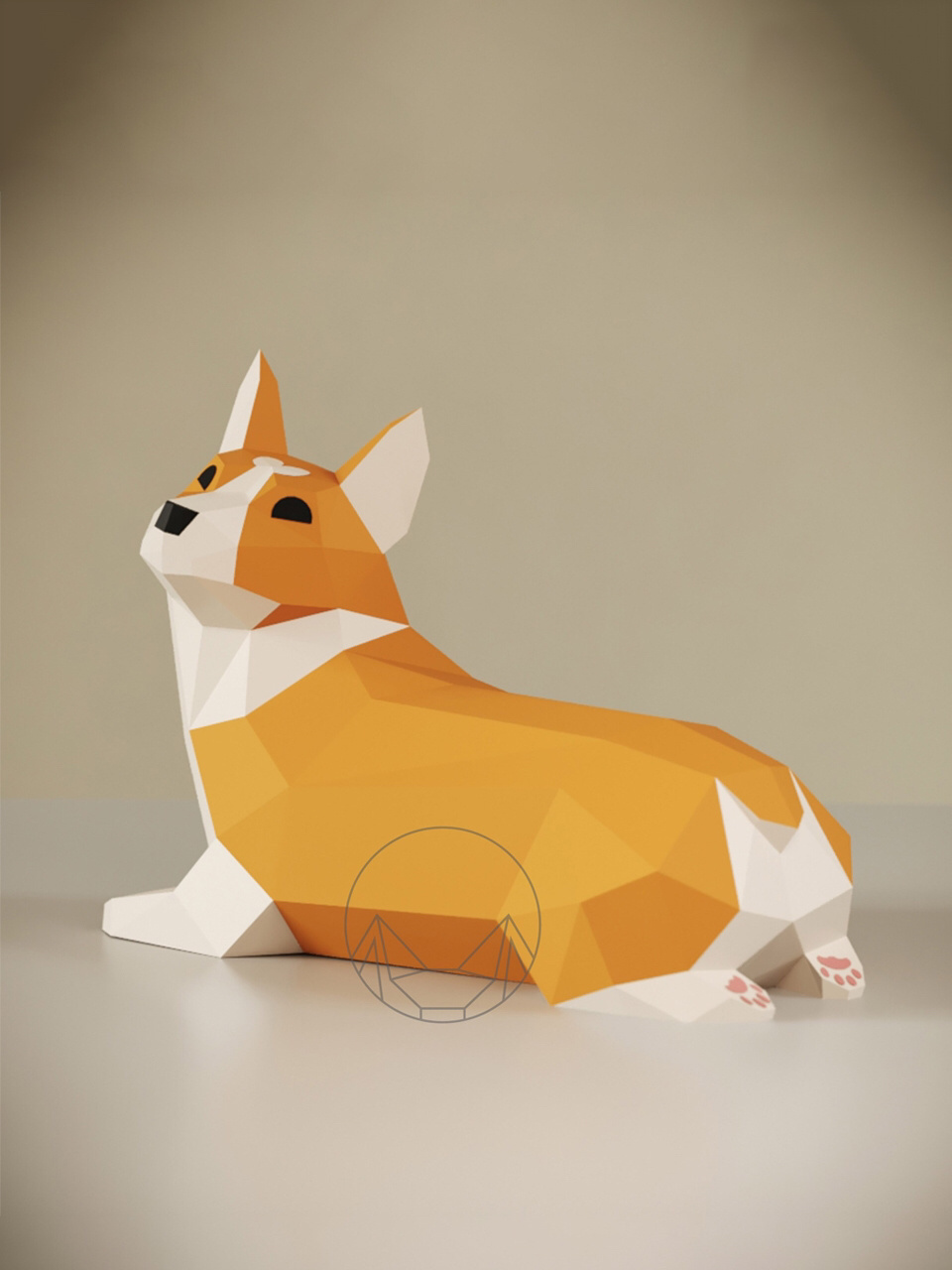 有立体感的小狗折纸教程   7015自取打印