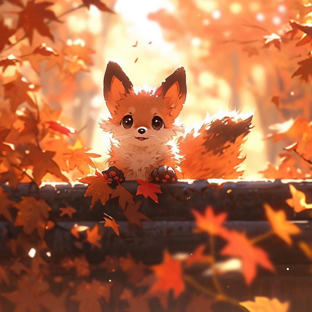 你们有没有超级可爱的小狐狸头像啊?而且,这个表情也很适合秋天呢!