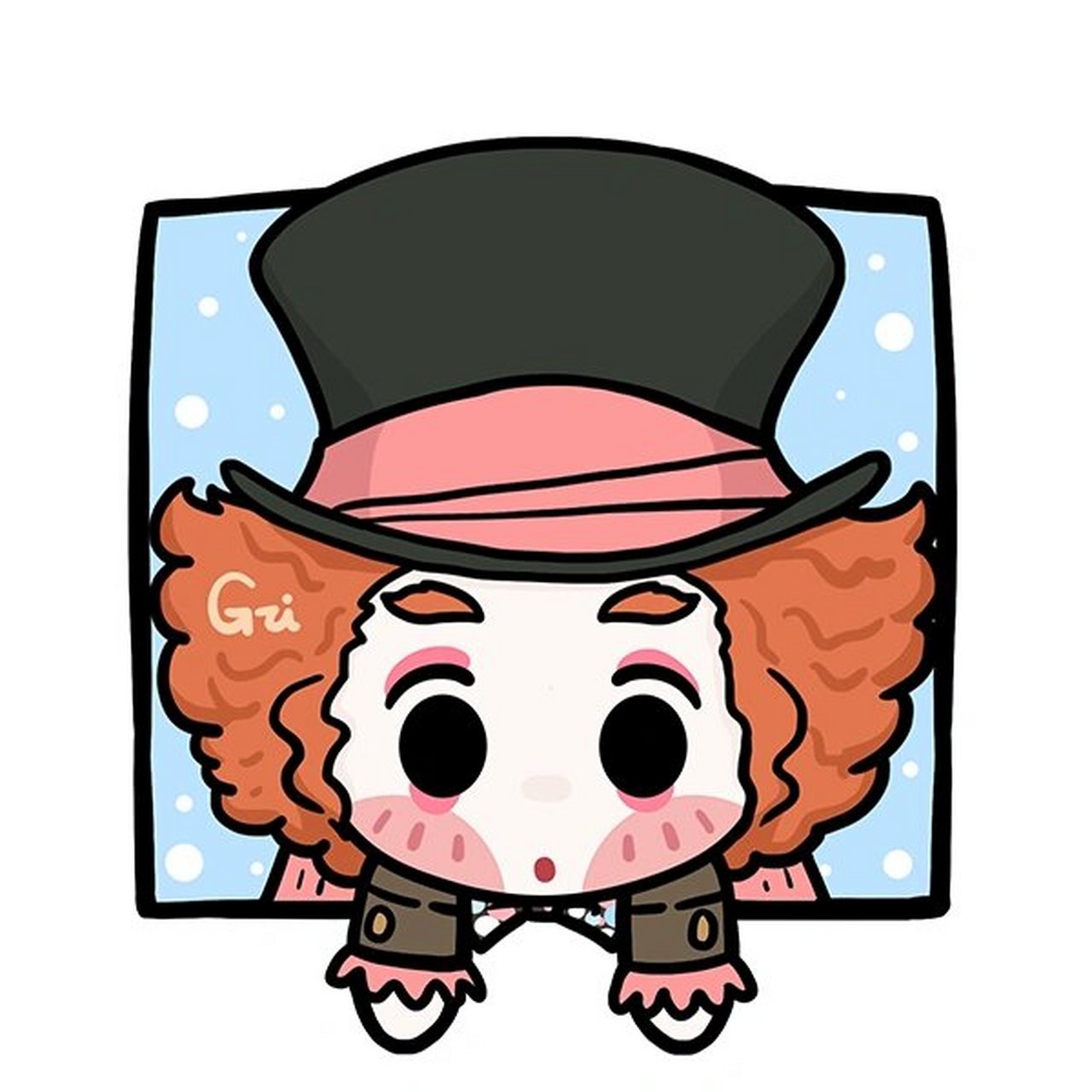 96萌小g爱涂鸦 《爱丽丝梦游仙境》7815q版情头 爱丽丝&疯帽子