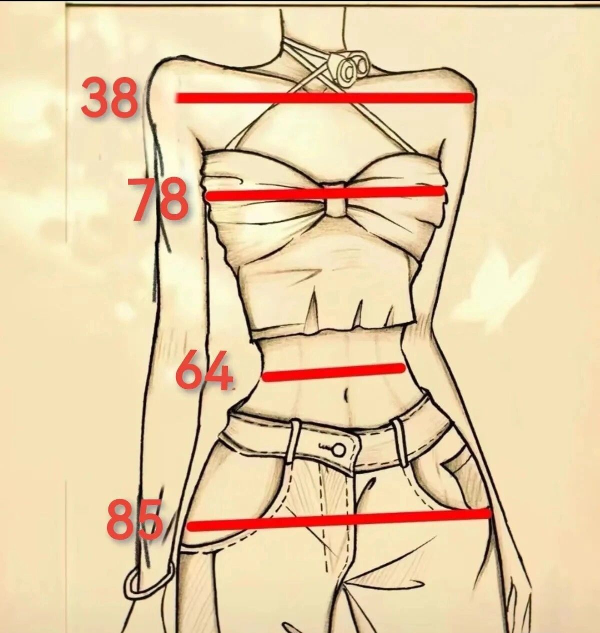 女生标准三围 胸围=身高cm*0535 腰围=身高cm*0365 臀围=身高cm*0