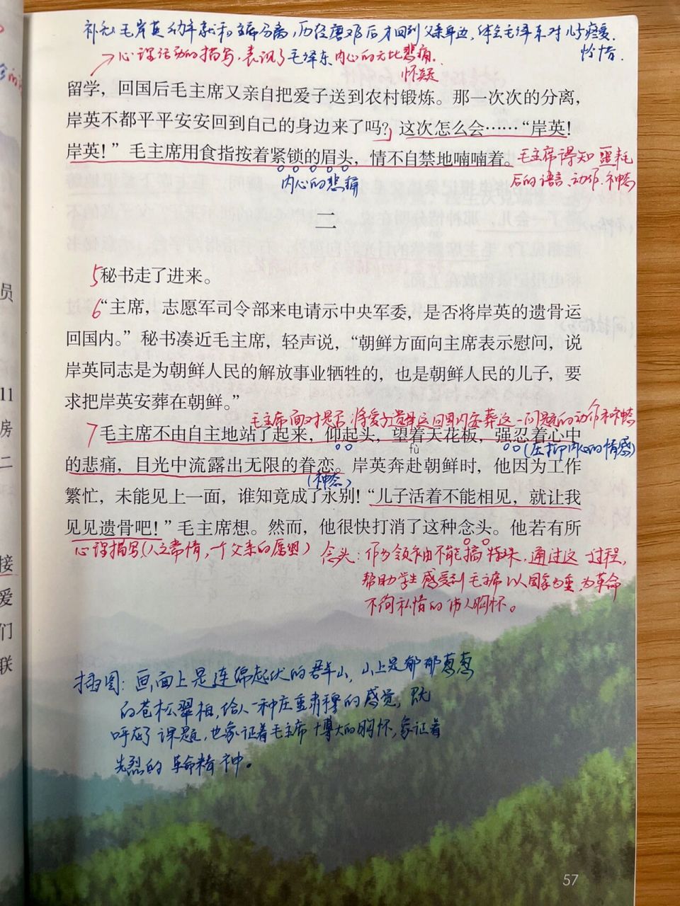 部编版五下第十课《青山处处埋忠骨》教学笔记 本单位的人文主题:带领