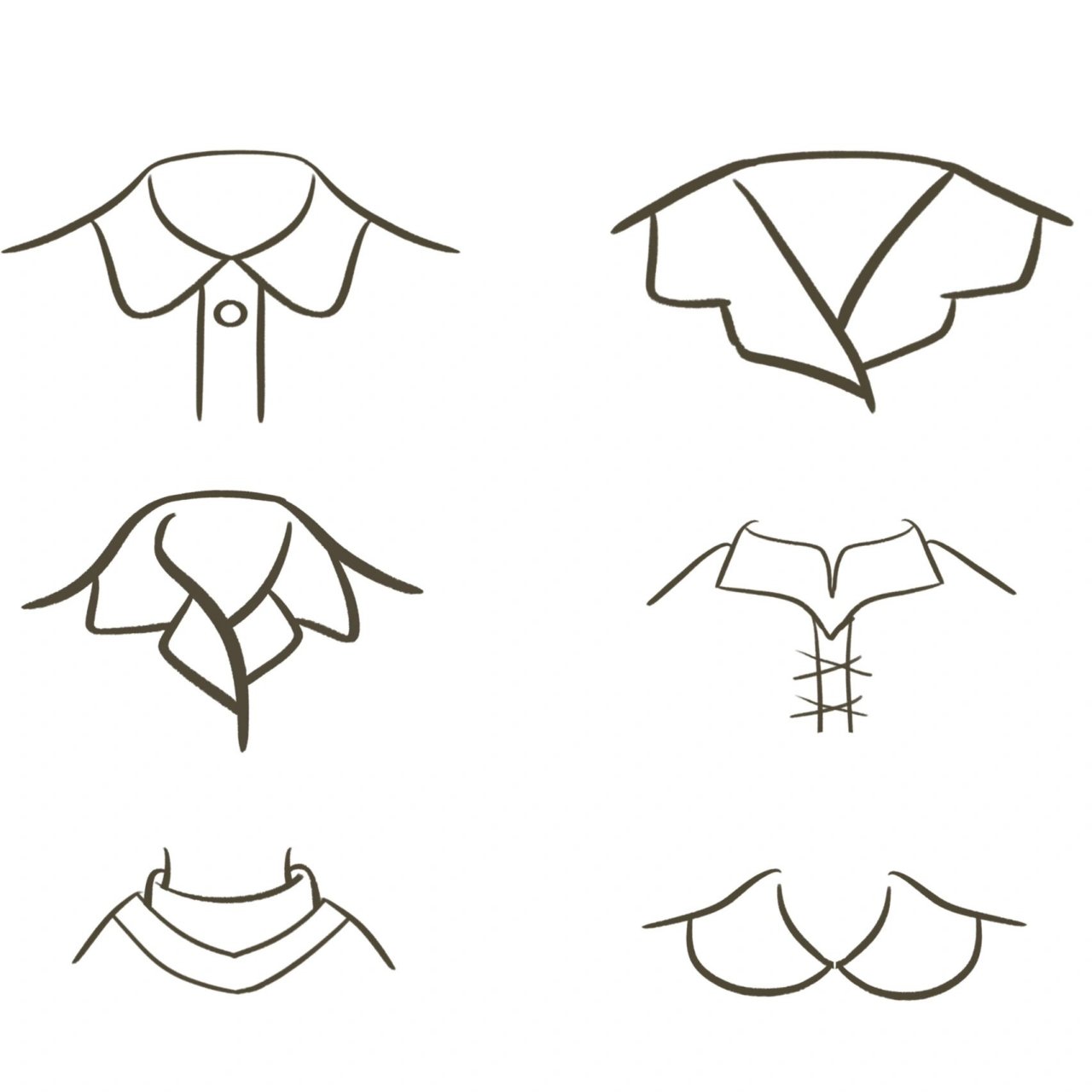 干货素材73q版衣领画法素材第16615弹get781