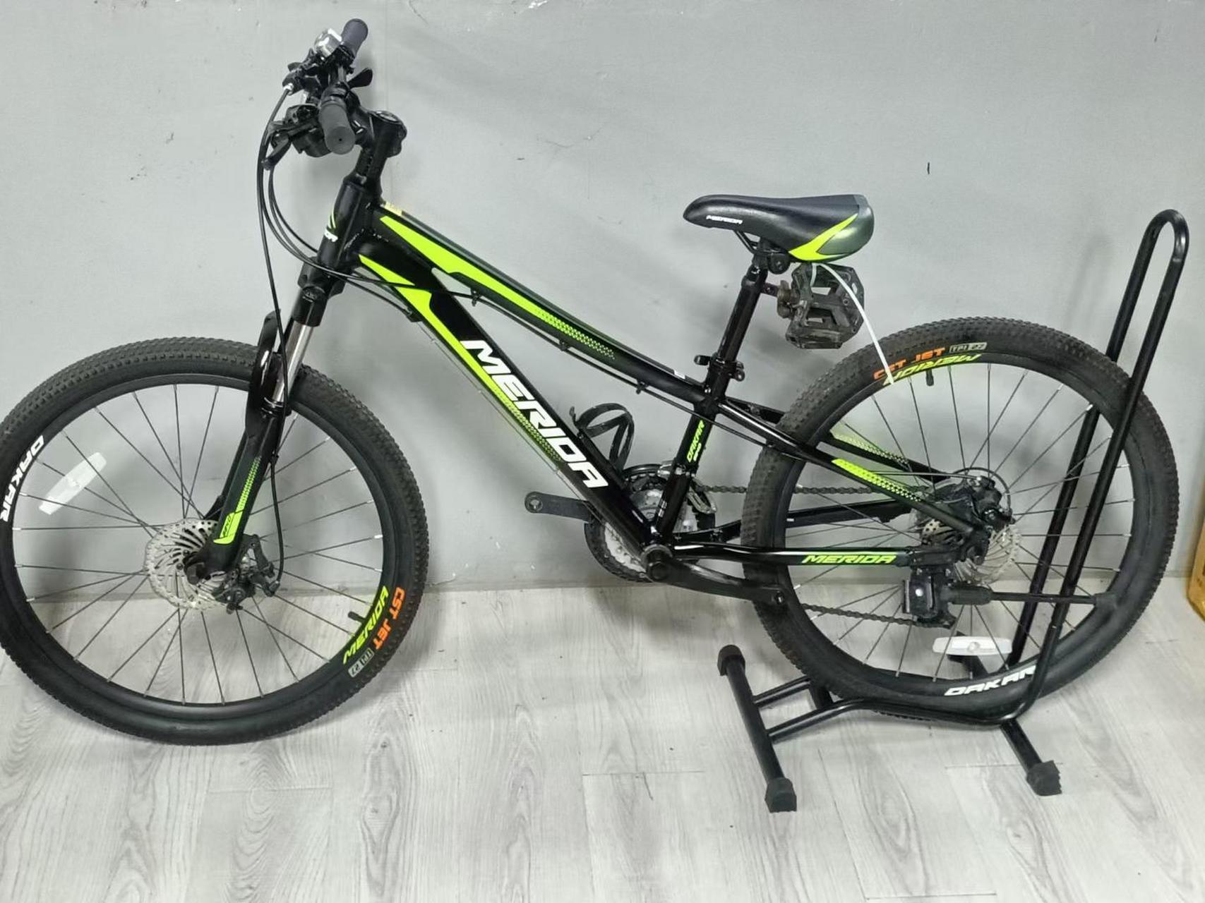 美利达达卡624d山地车,24寸,95新,适合135/150身高,禧玛诺21速碟刹,铝