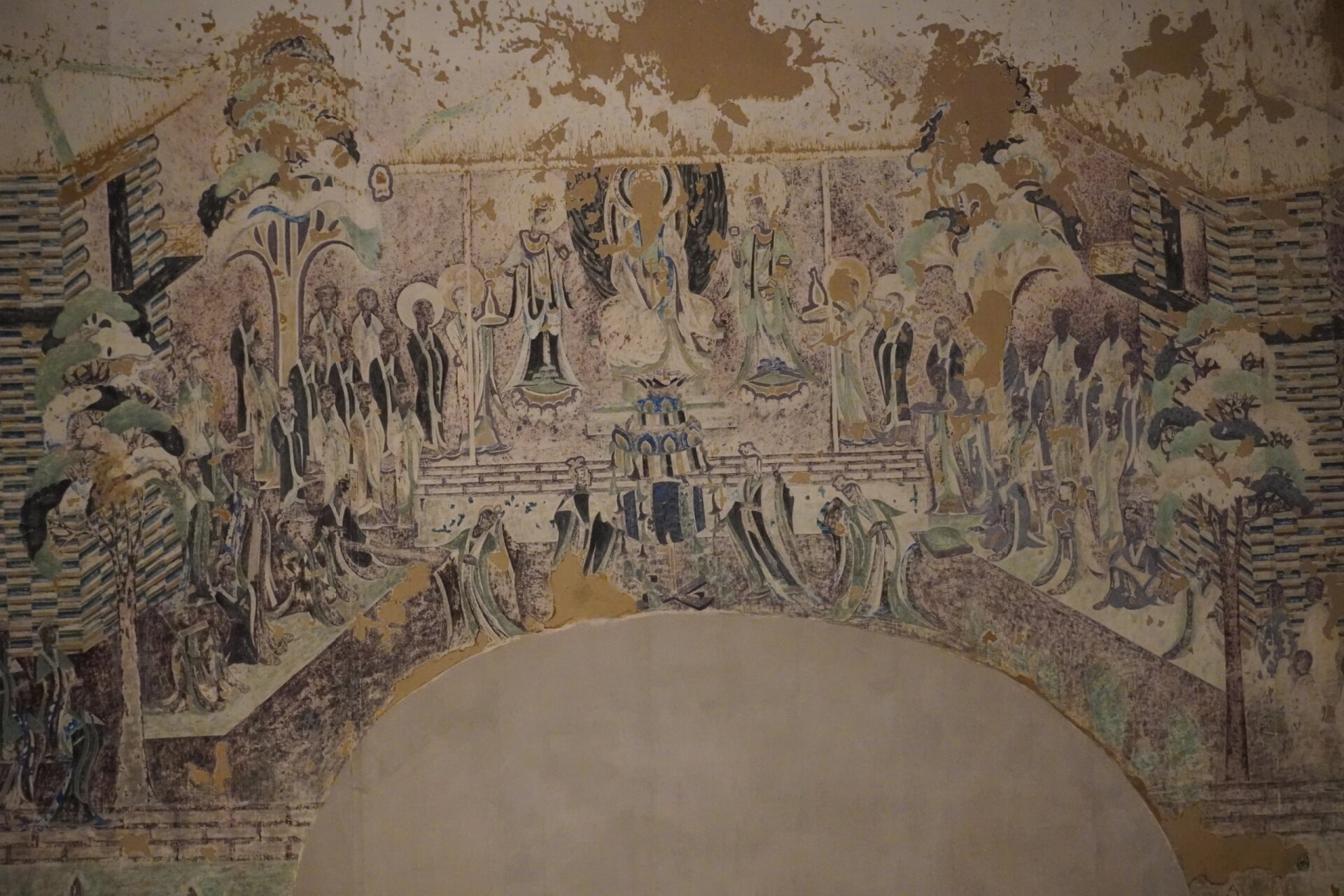 麦积山第127窟,西方净土变壁画