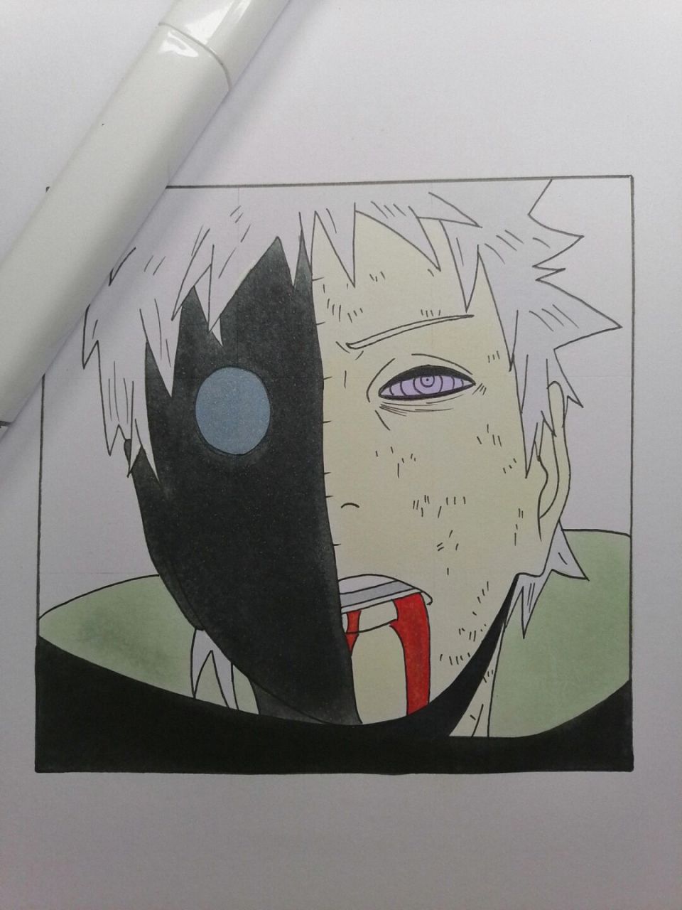 带土过程 #手绘教程# #火影忍者# #带土