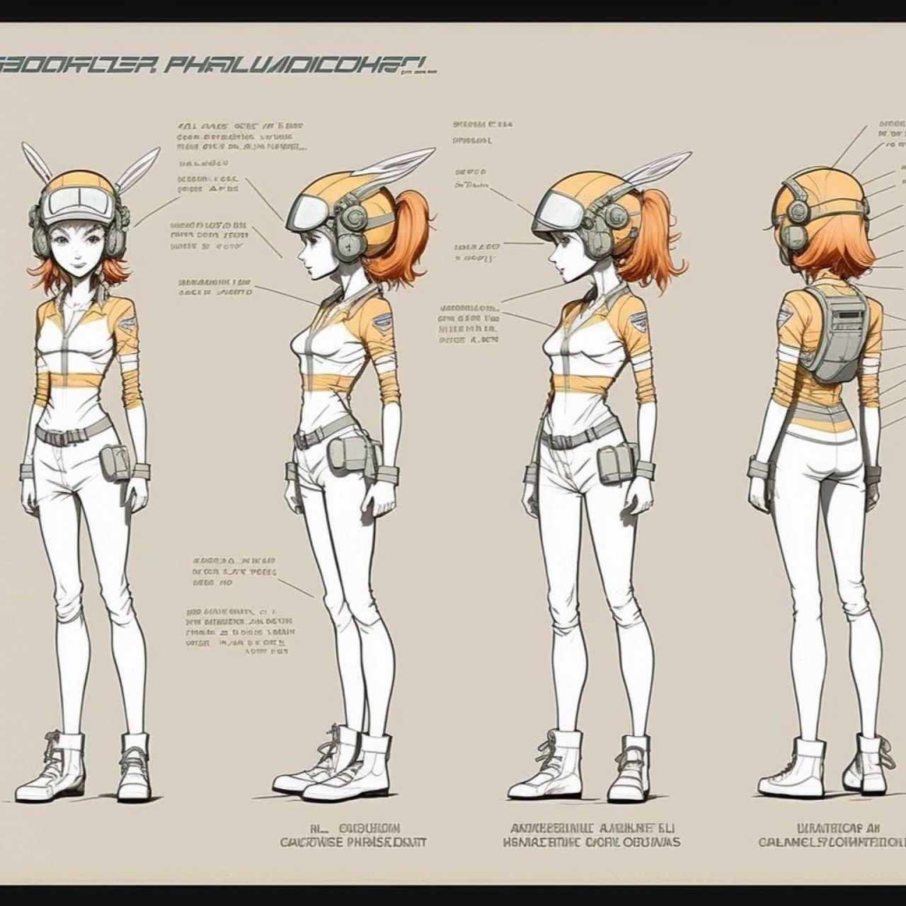 ai生成的人物三视图 萌新的福音|附关键词 p1关键词:full body