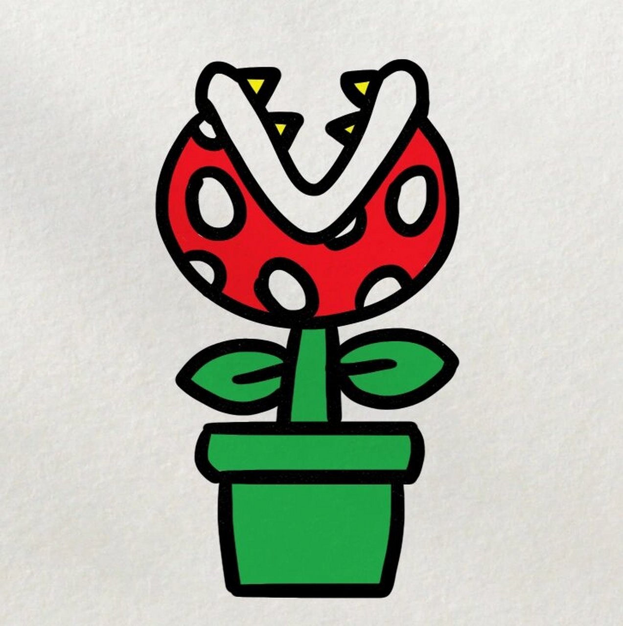 食人花的简笔画法