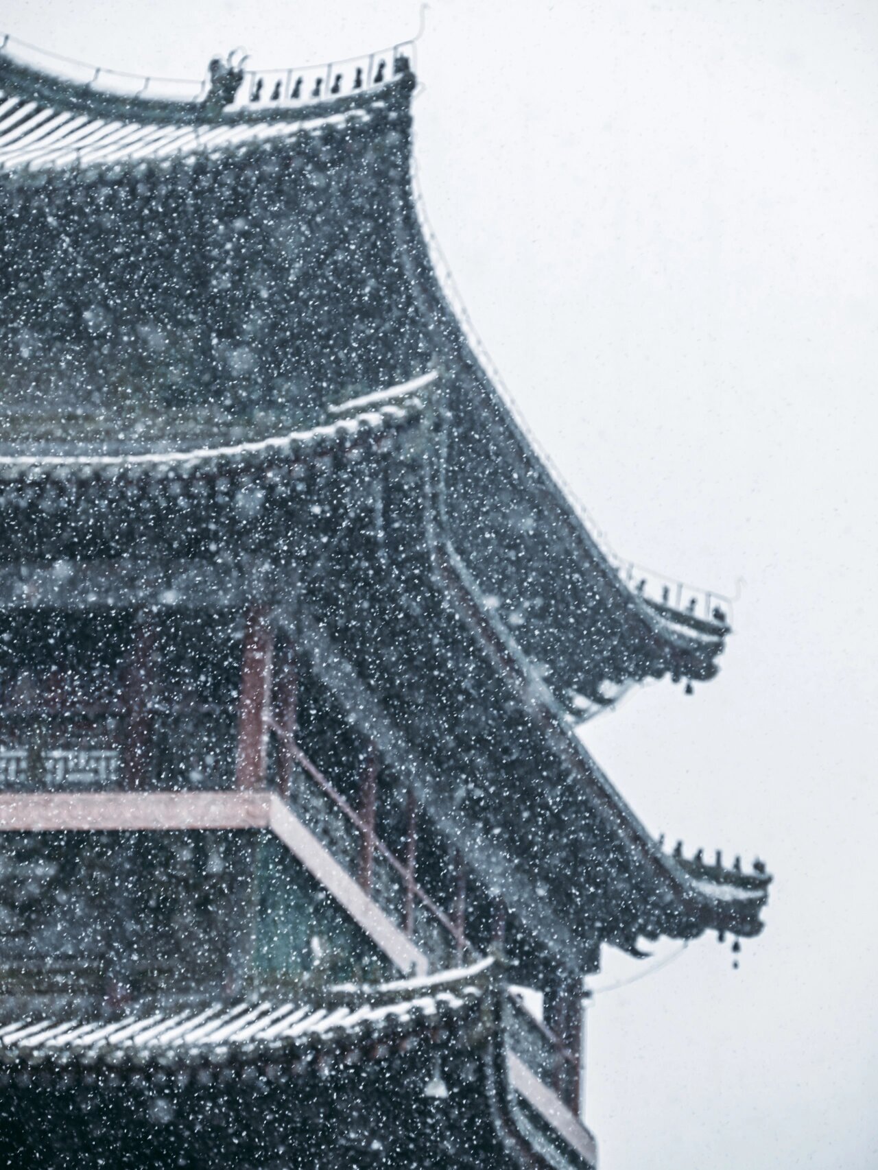 摄影丨西安钟楼雪景