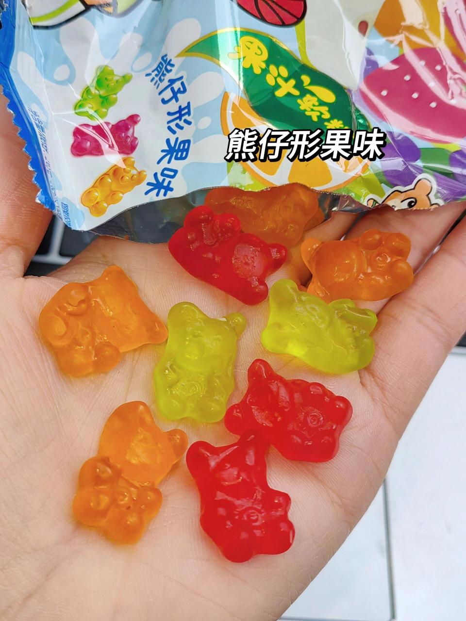 四种徐福记熊博士果汁软糖串串包～ 01水果沙拉味 芒果