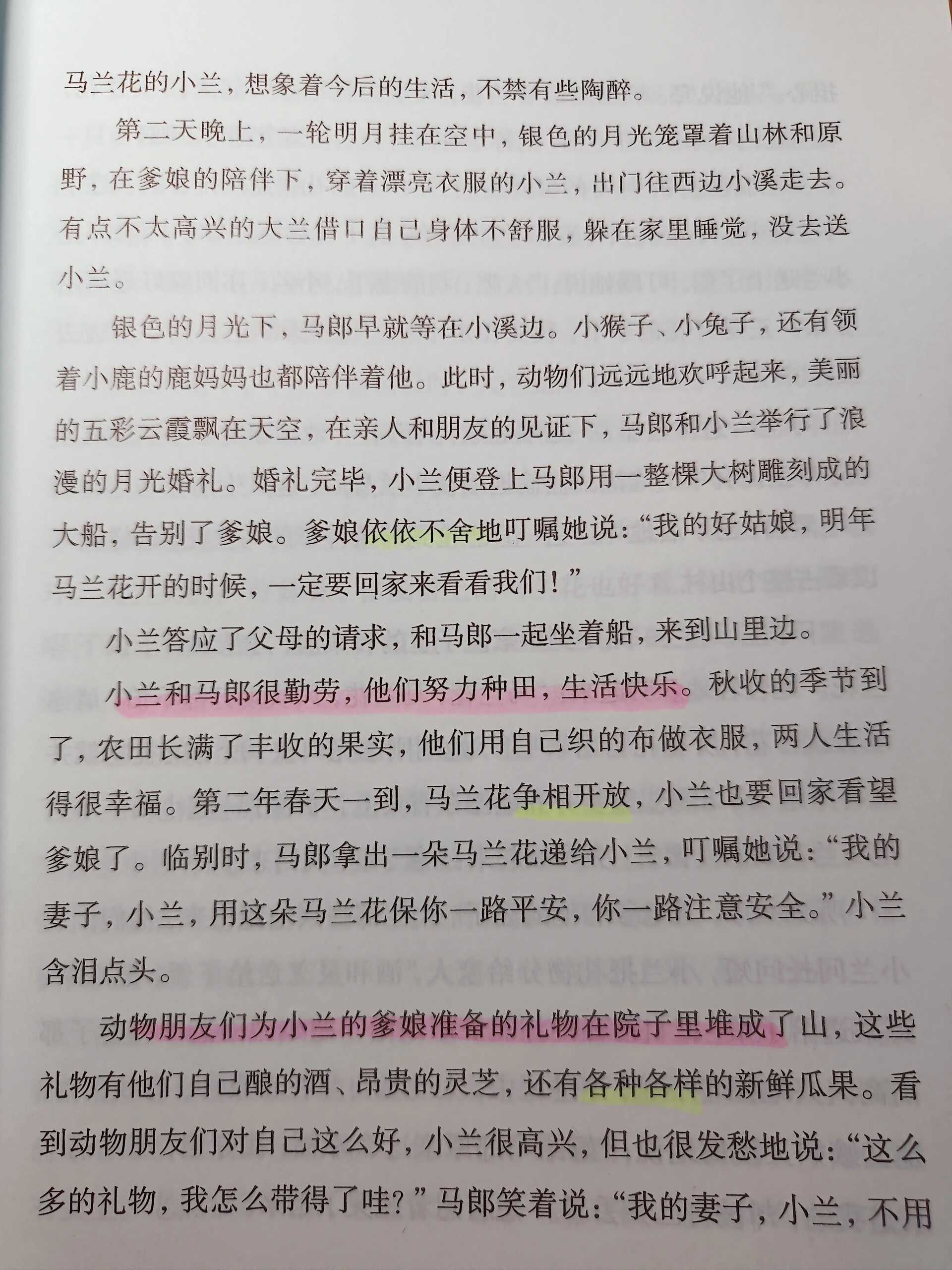 小学必读课外书《中国民间故事》马兰花