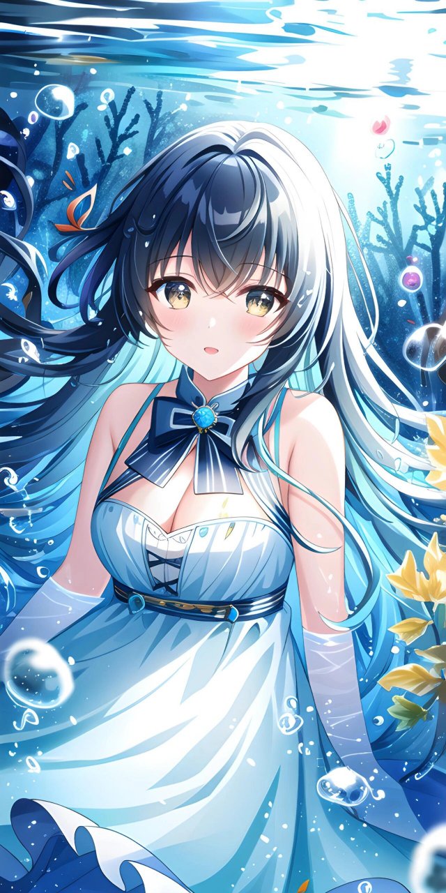 二次元壁纸——水中少女 心跳加速o(≧▽≦)o