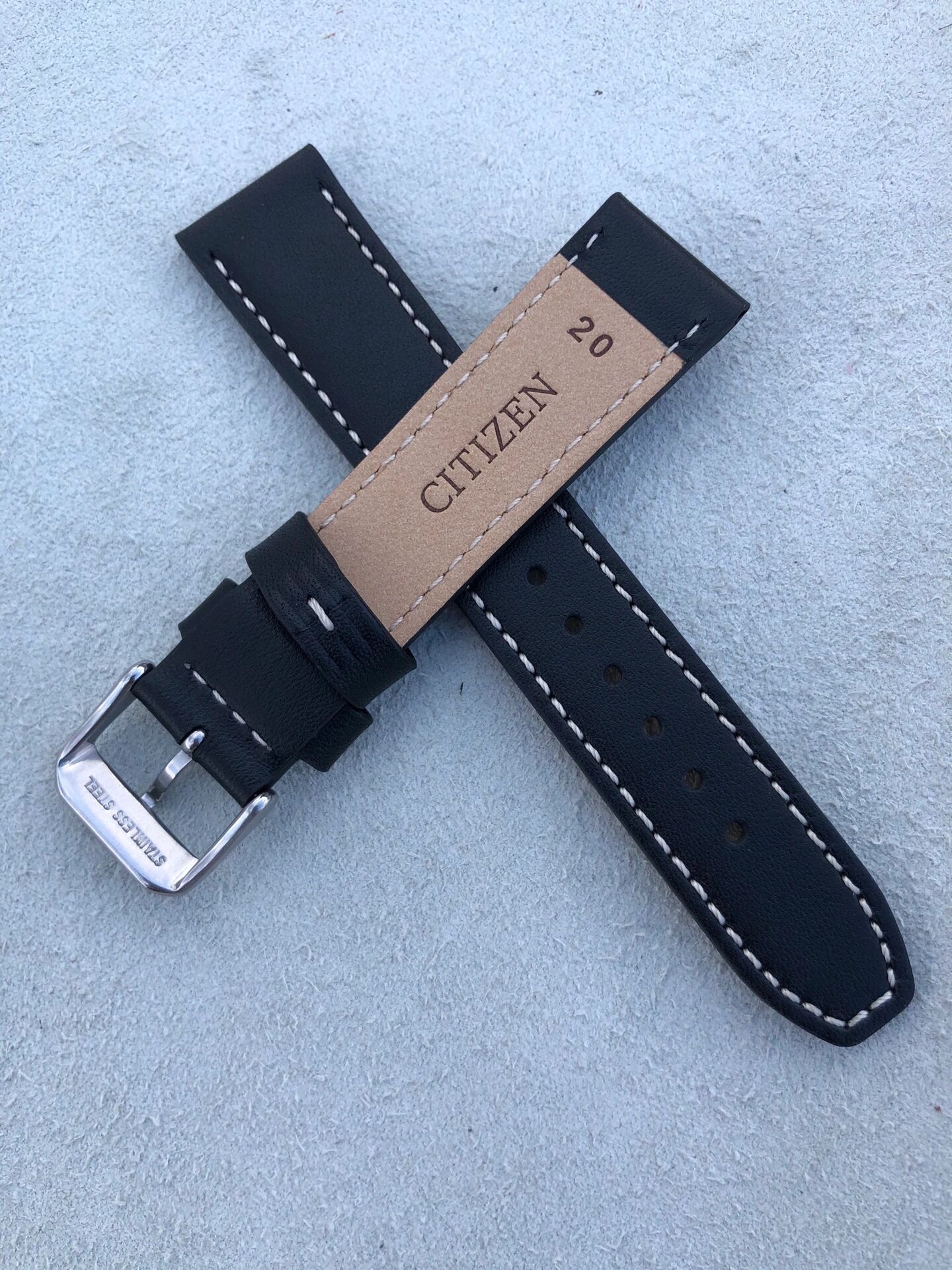 20mm西铁城原装正品真皮表带