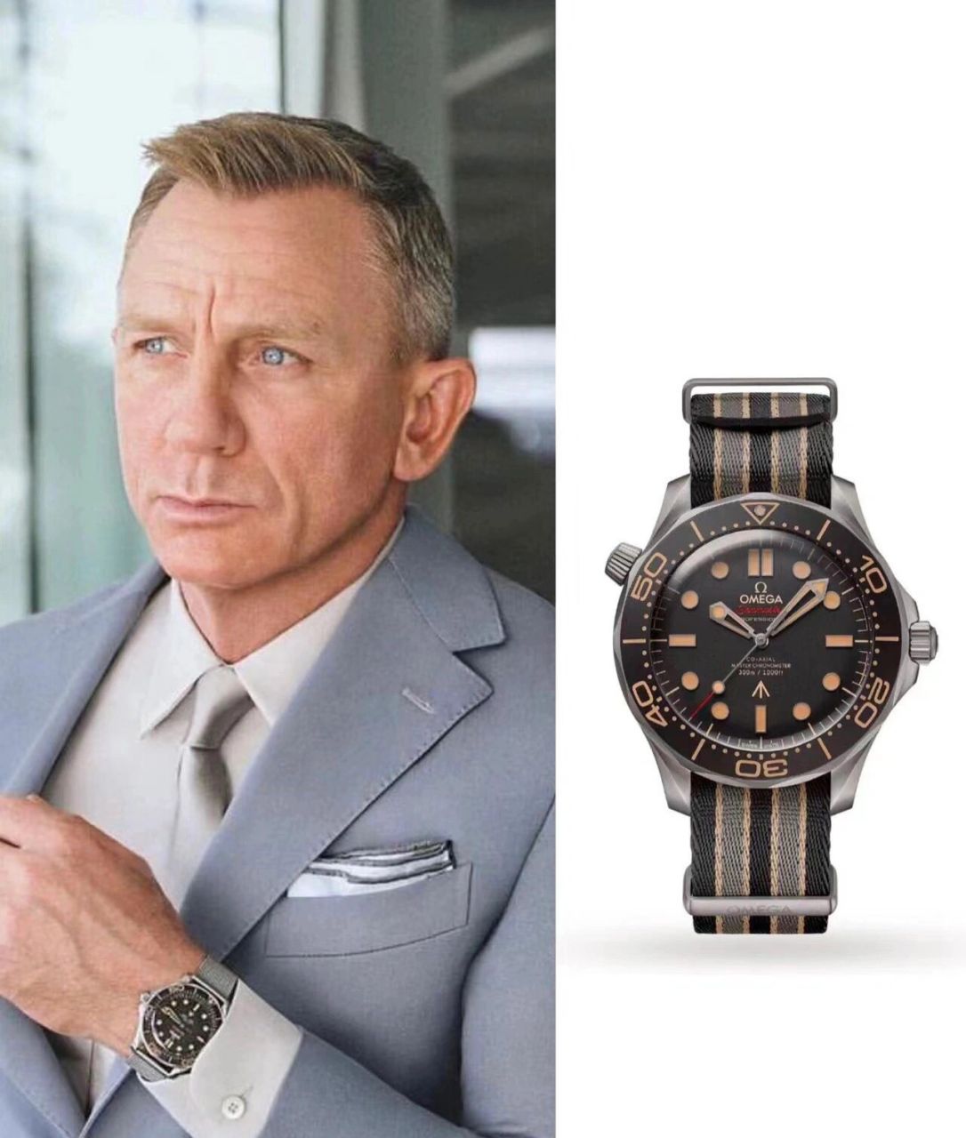 欧米茄-海马300米潜水表系列007无暇赴死" omega海马300潜水表《007