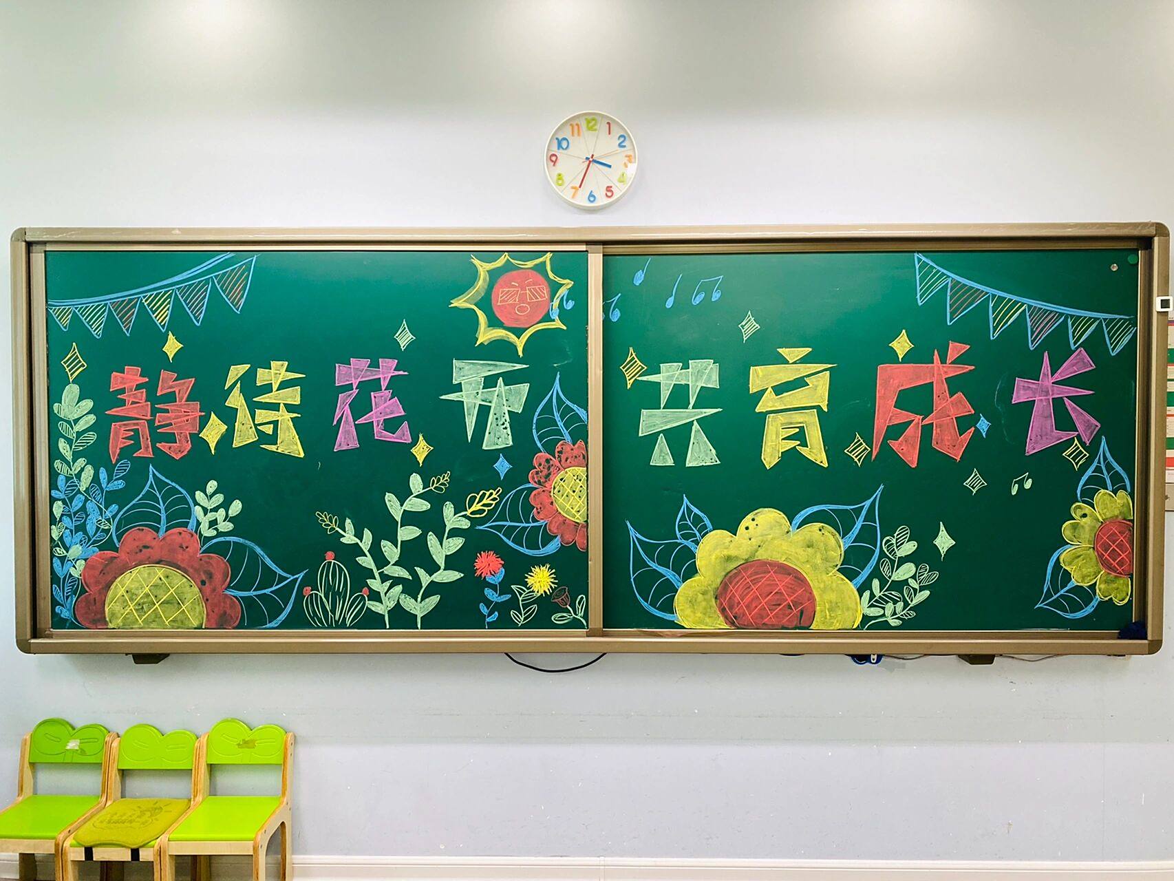 幼儿园家长会黑板报0902 码一码