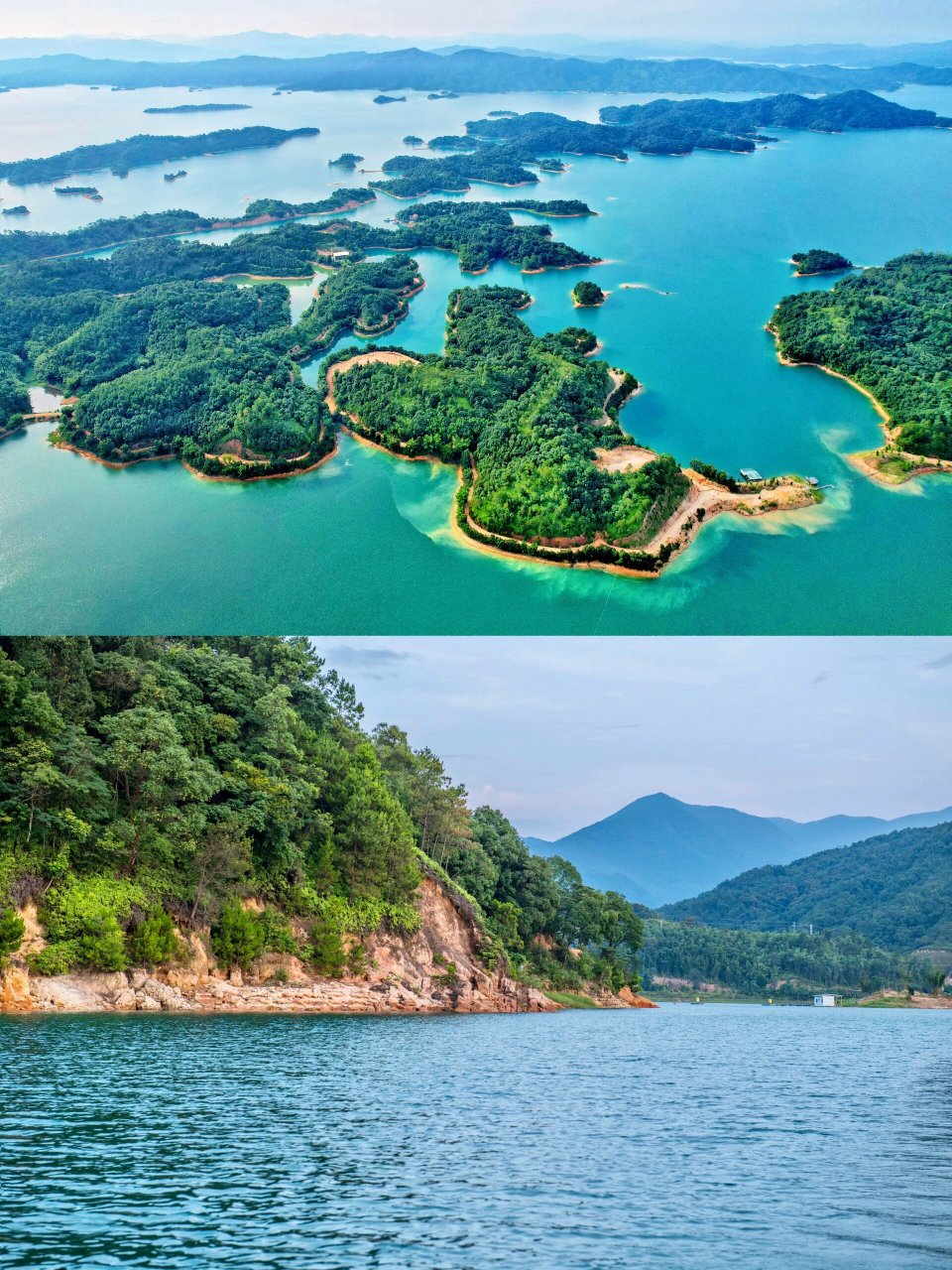青山含黛,碧水潋滟,湖光山色,鸟语花香,打卡河源万绿谷度假区,乐享一