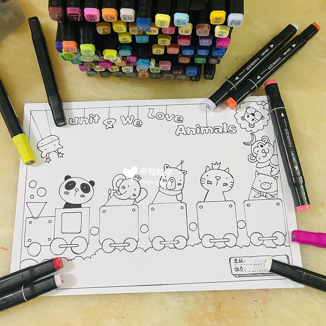 英语手抄报第四单元 英语手抄报 第四单元we love animals