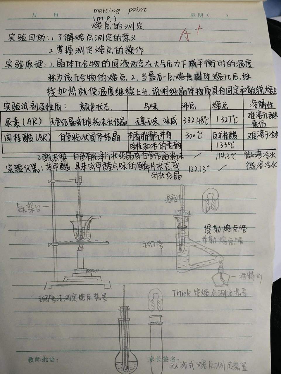 熔点的测定实验报告     熔点的测定实验报告