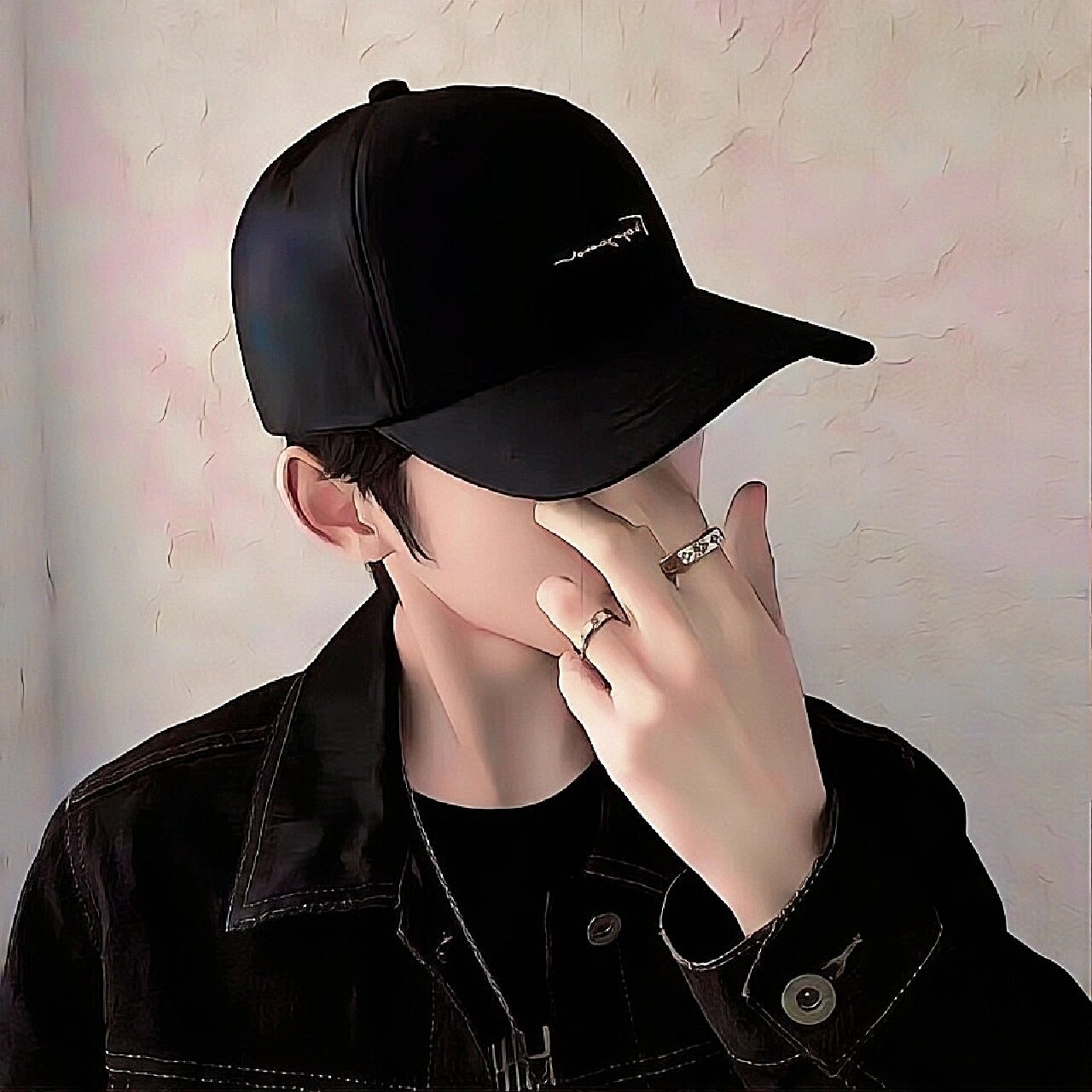 超级好看情侣头像单人分开戴帽子不露脸