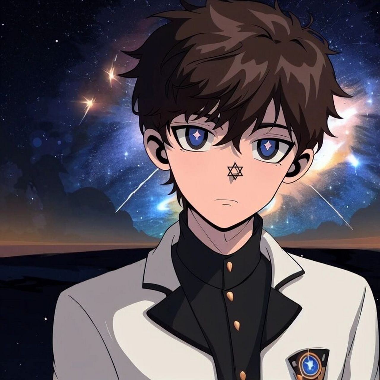 超级酷的高冷动漫男生头像! ai学习  仿风格