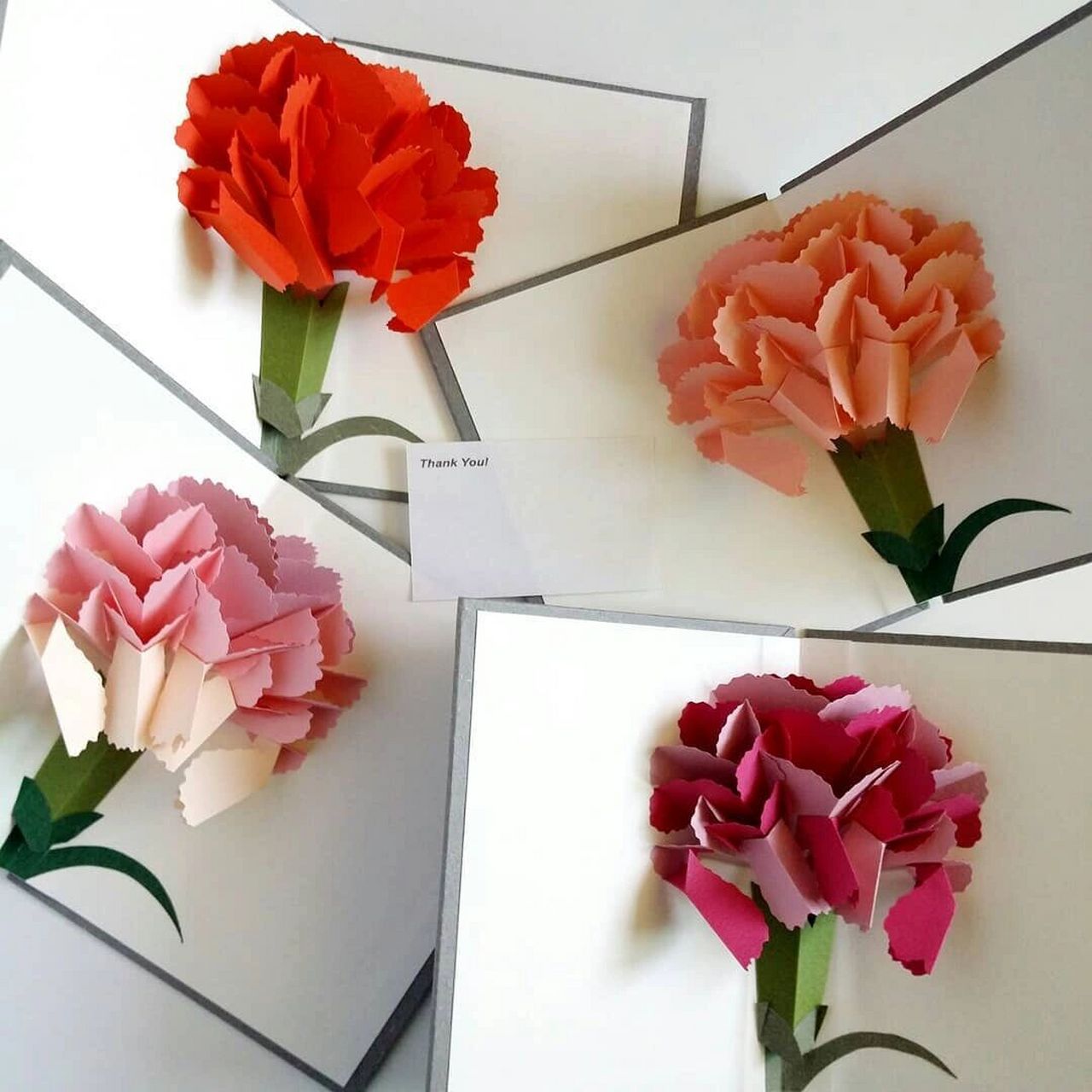 父亲节立体贺卡|康乃馨        出自:rosa yoo 康乃馨不仅可以送给