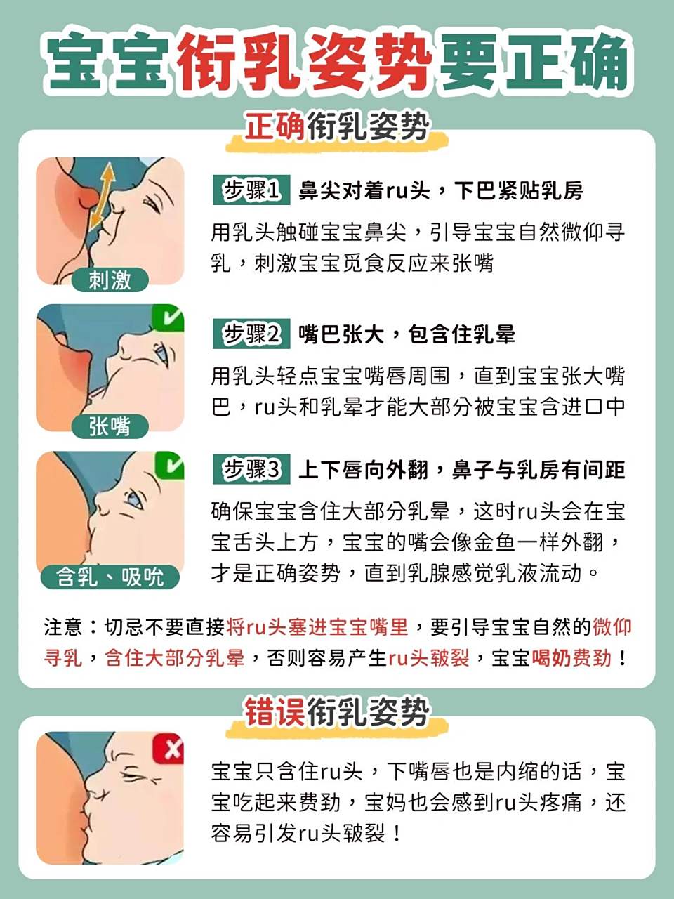 正确衔乳远离喂奶疼痛75附4种正确喂奶方式 73正确衔乳姿势 115