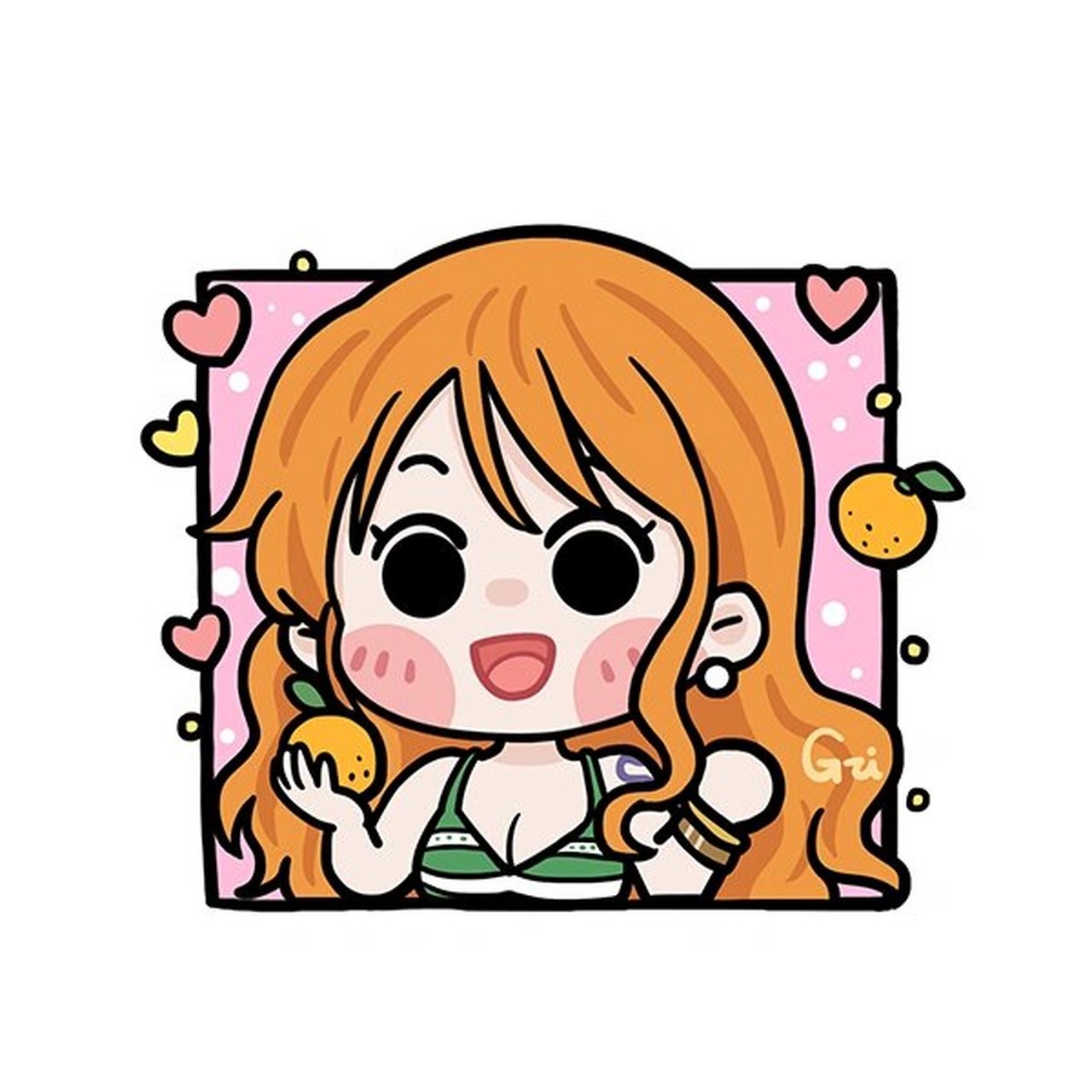 96萌小g爱涂鸦 《海贼王》系列 无水印q版头像 海贼王系列完成了