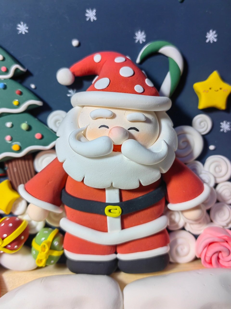 超轻粘土丨7815圣诞场景装饰画教程篇7070 95谁懂 过了一年