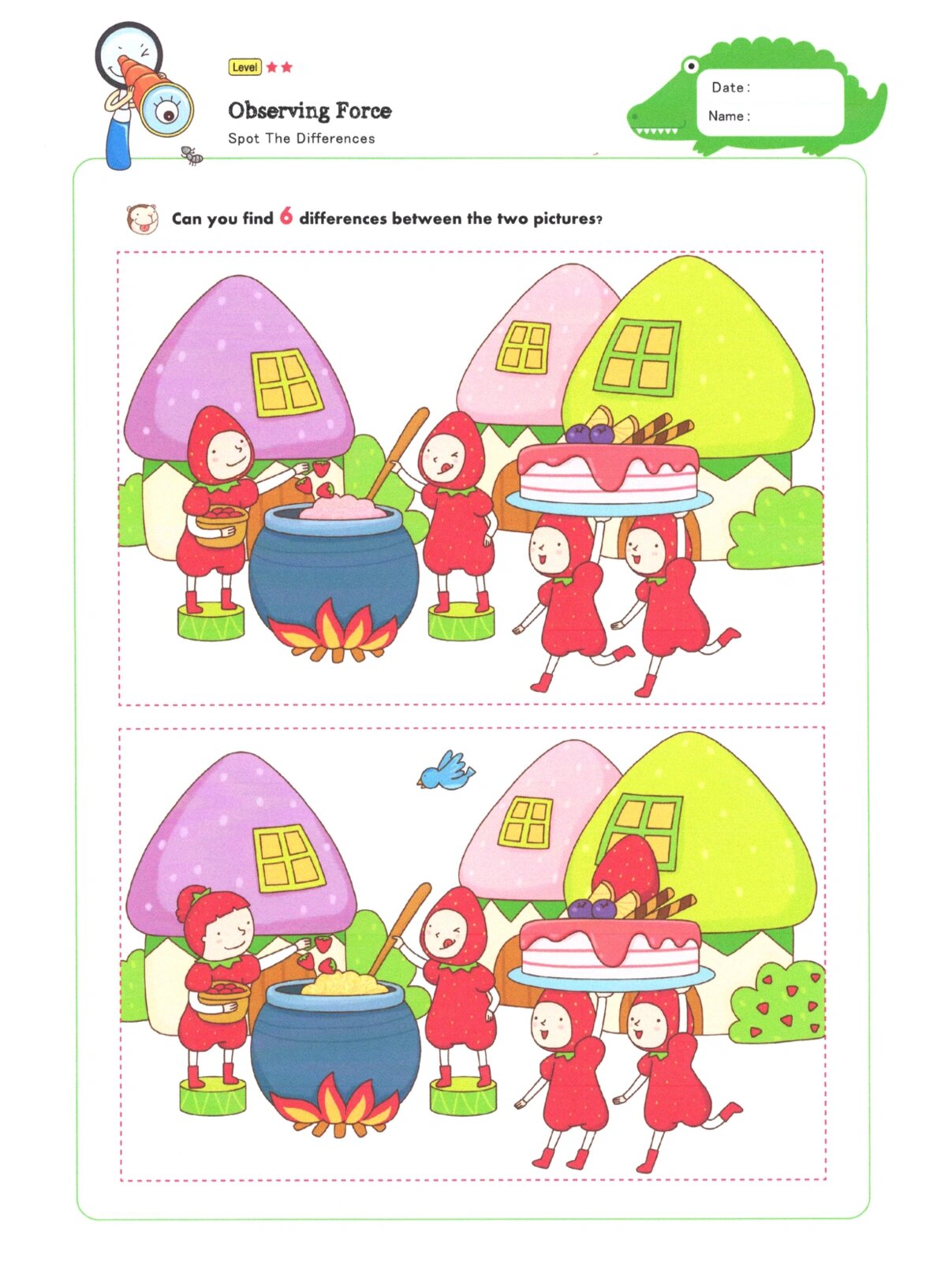 早教素材 | 适合3,4岁小朋友玩的找不同 小可乐最喜欢玩这个找不同