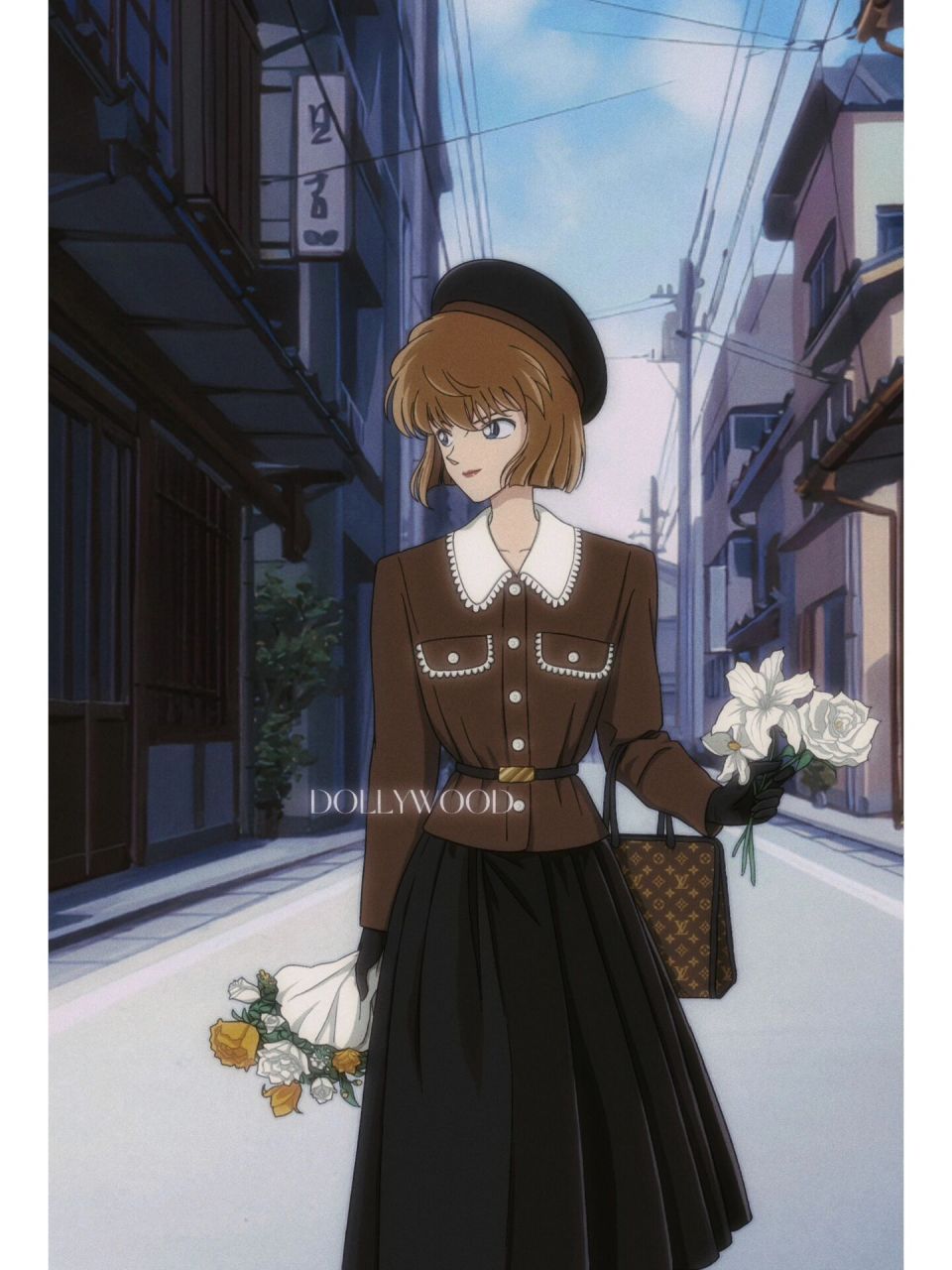 画一画而立之年的宫野志保,左滑查看大头照  背景取自迷宫的十字路口