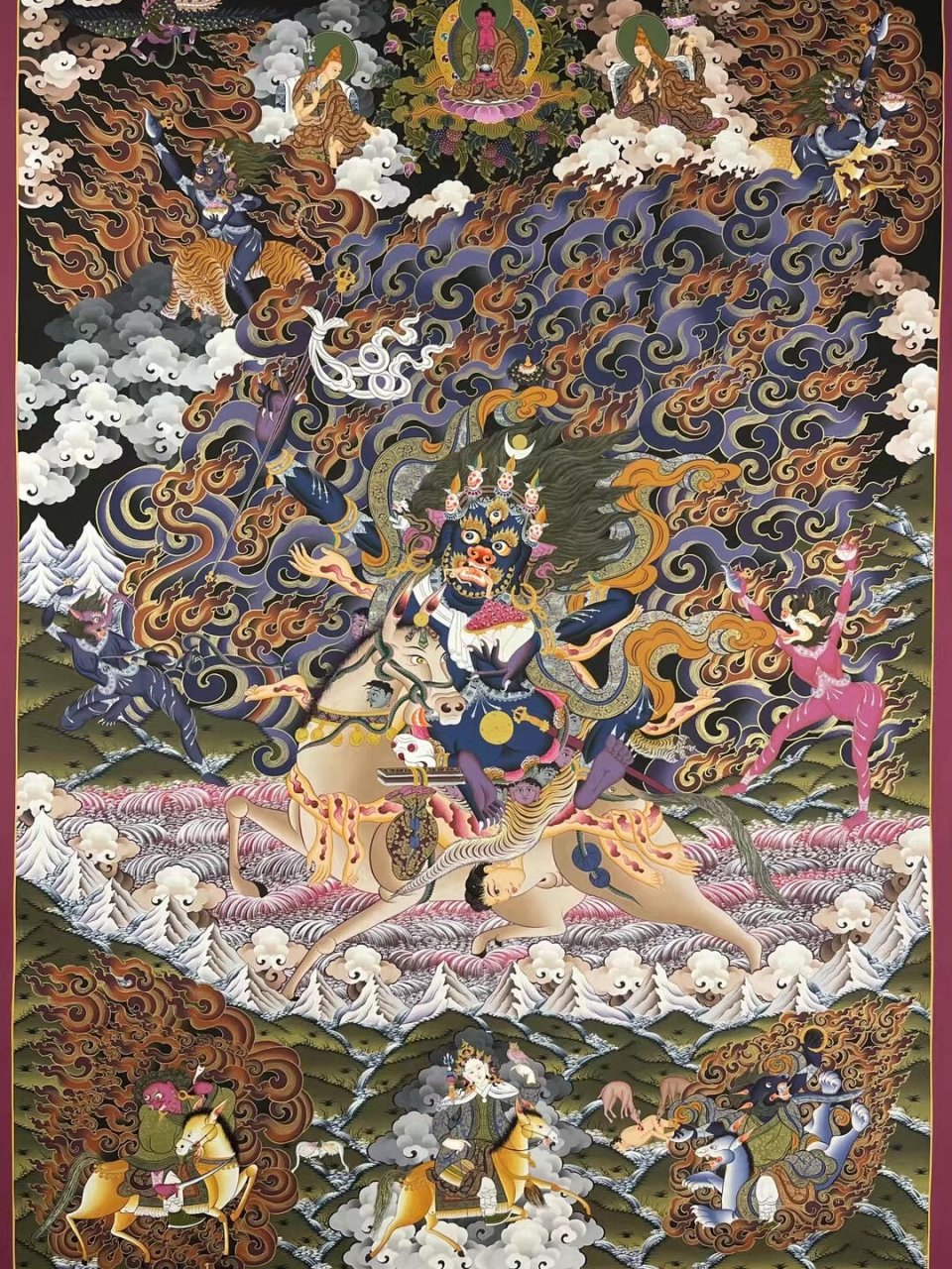 今日供养·《吉祥天母》 吉祥天母是藏传佛教中女性护法神中最殊胜的