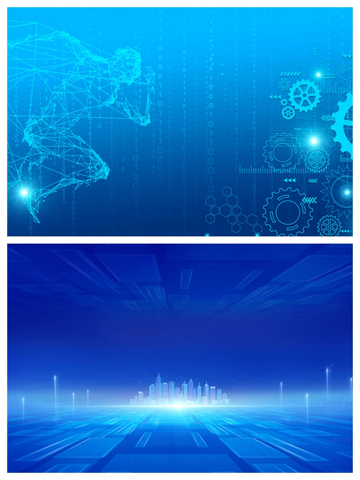 05蓝色会议|科技感 今天分享的是一组简约科技感背景素材 使用场景