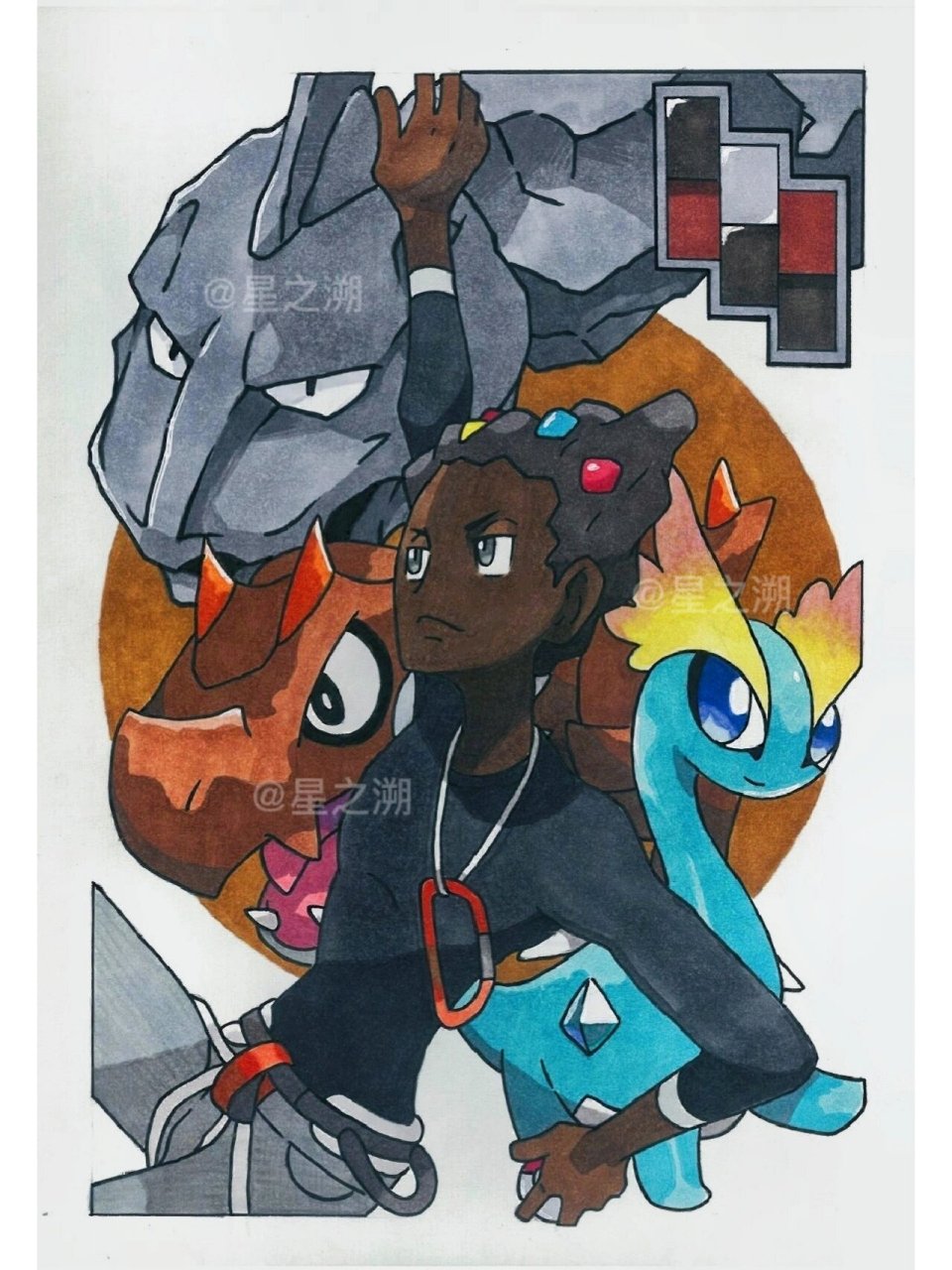 97卡洛斯地区道馆训练家合集 166白檀道馆训练家·紫罗兰&彩粉蝶