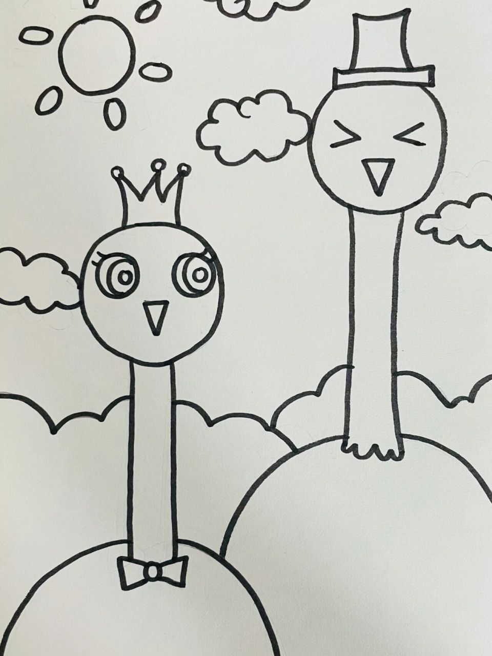 可爱简单又好看的儿童画～～鸵鸟