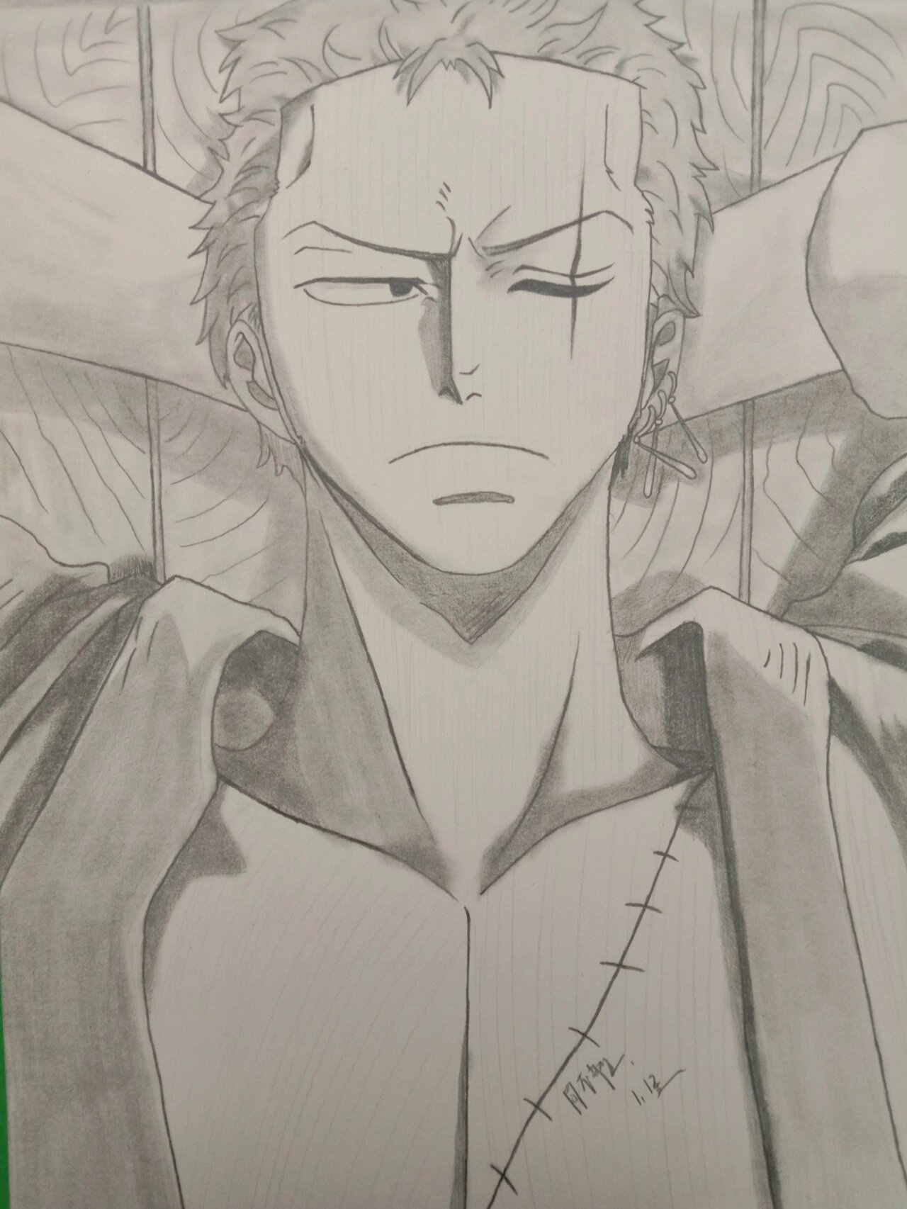 素描动漫——索隆