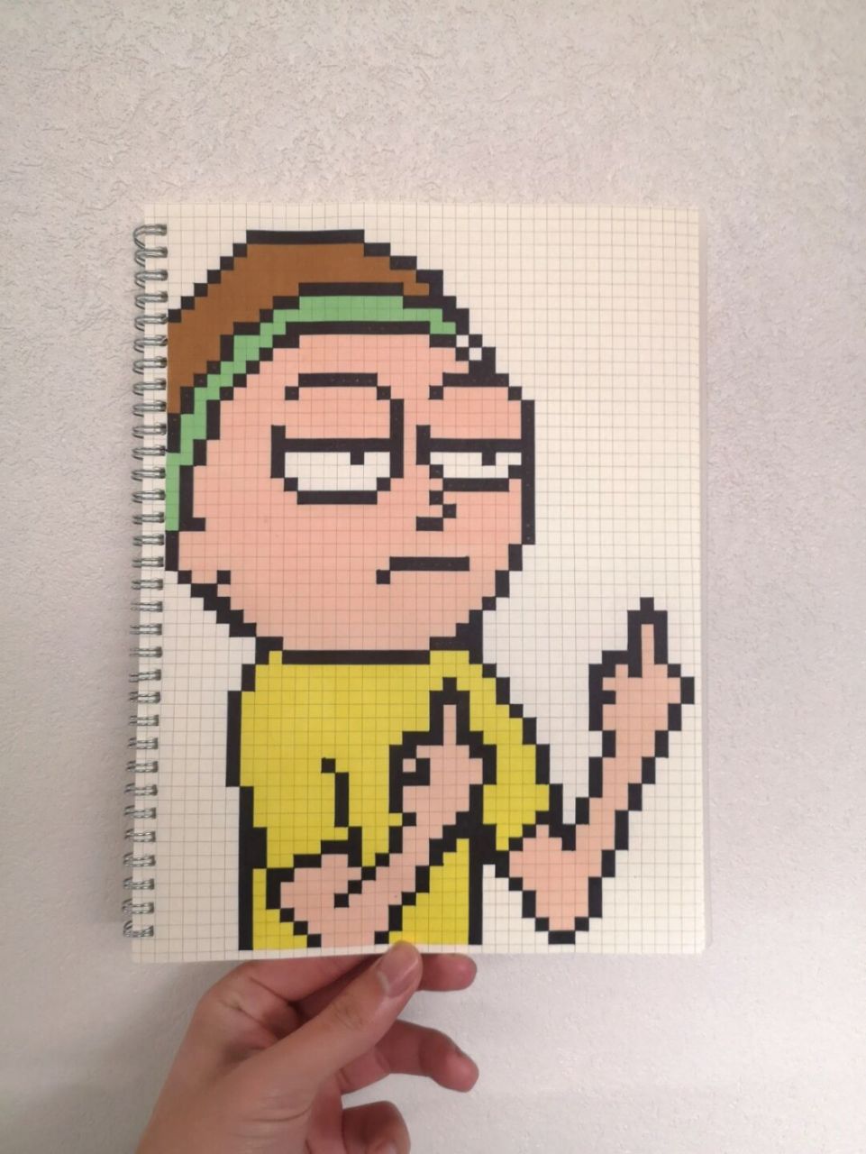 像素画:高冷莫蒂99 网格本:b5 #touchmark# #我的开学季# #瑞克和莫