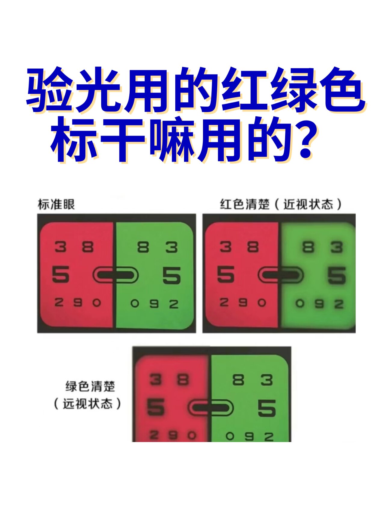验光时的红绿视标又是干嘛用的?