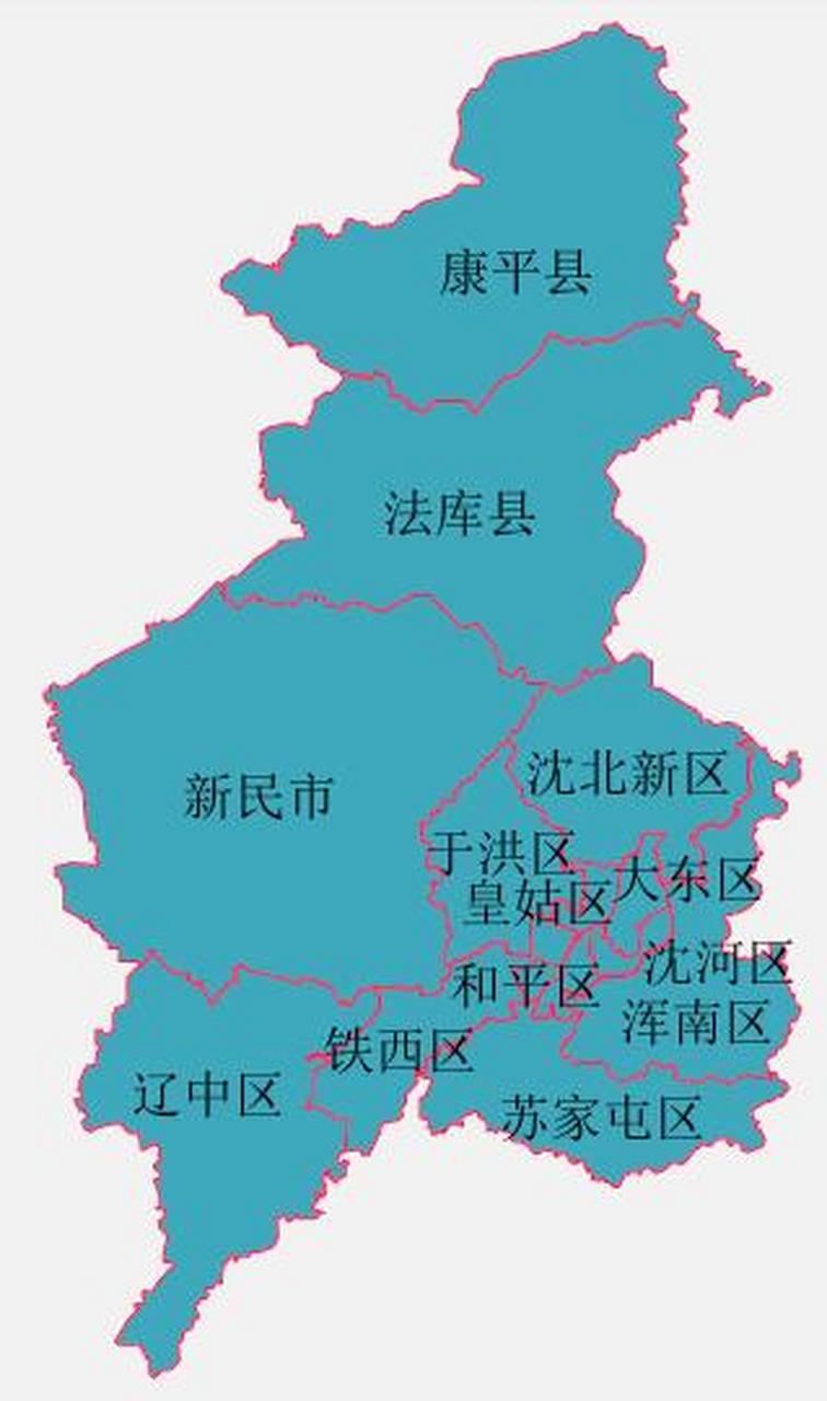 沈北新区行政区划图片