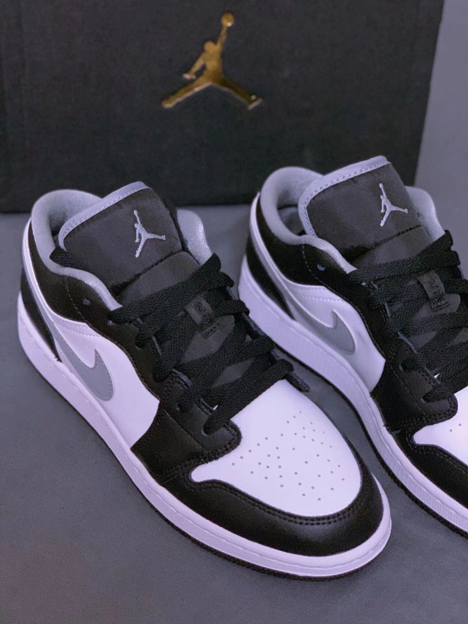 【夏日必入】aj1 影子灰 低帮 黑白灰经典配色 air jordan 1 low 黑白