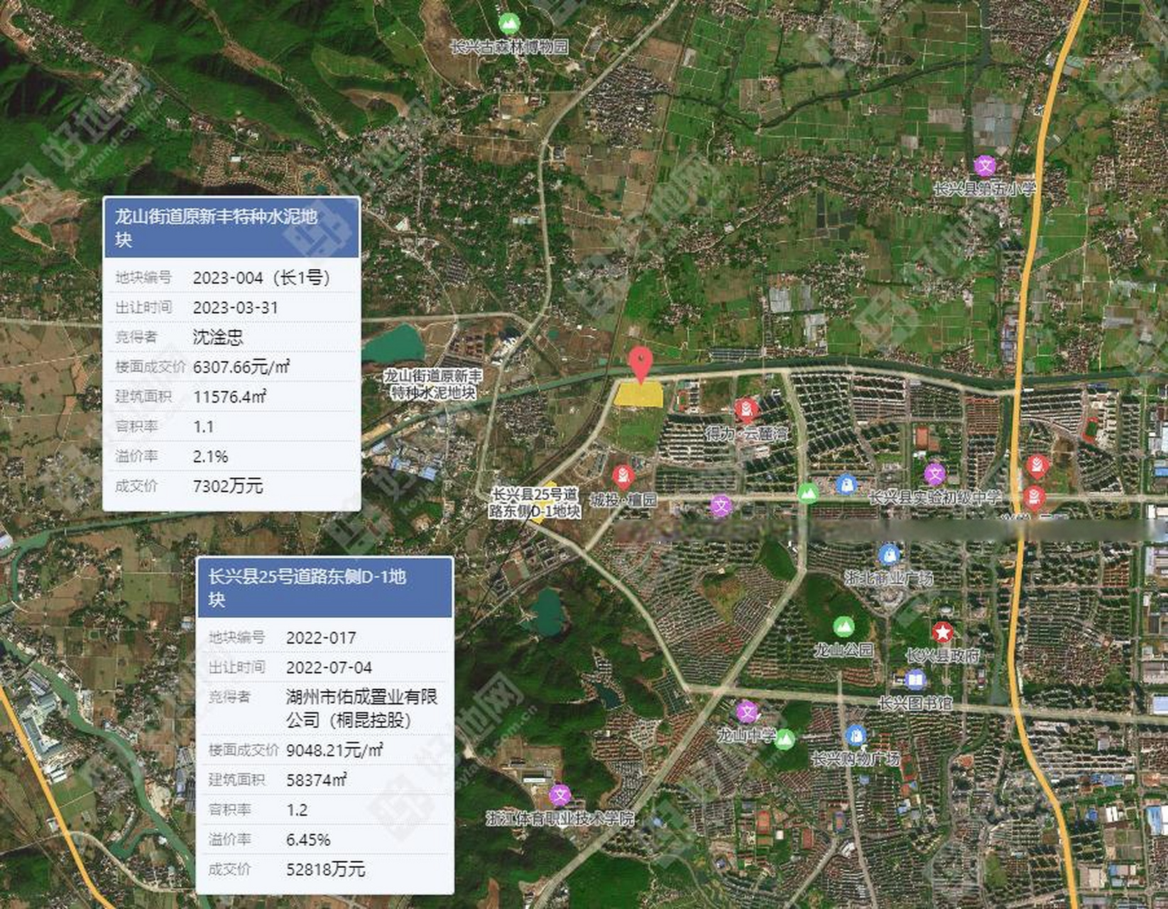 5亿竞得湖州长兴县龙山街道宅地  经过38轮竞价,长兴璟和置业有限公司